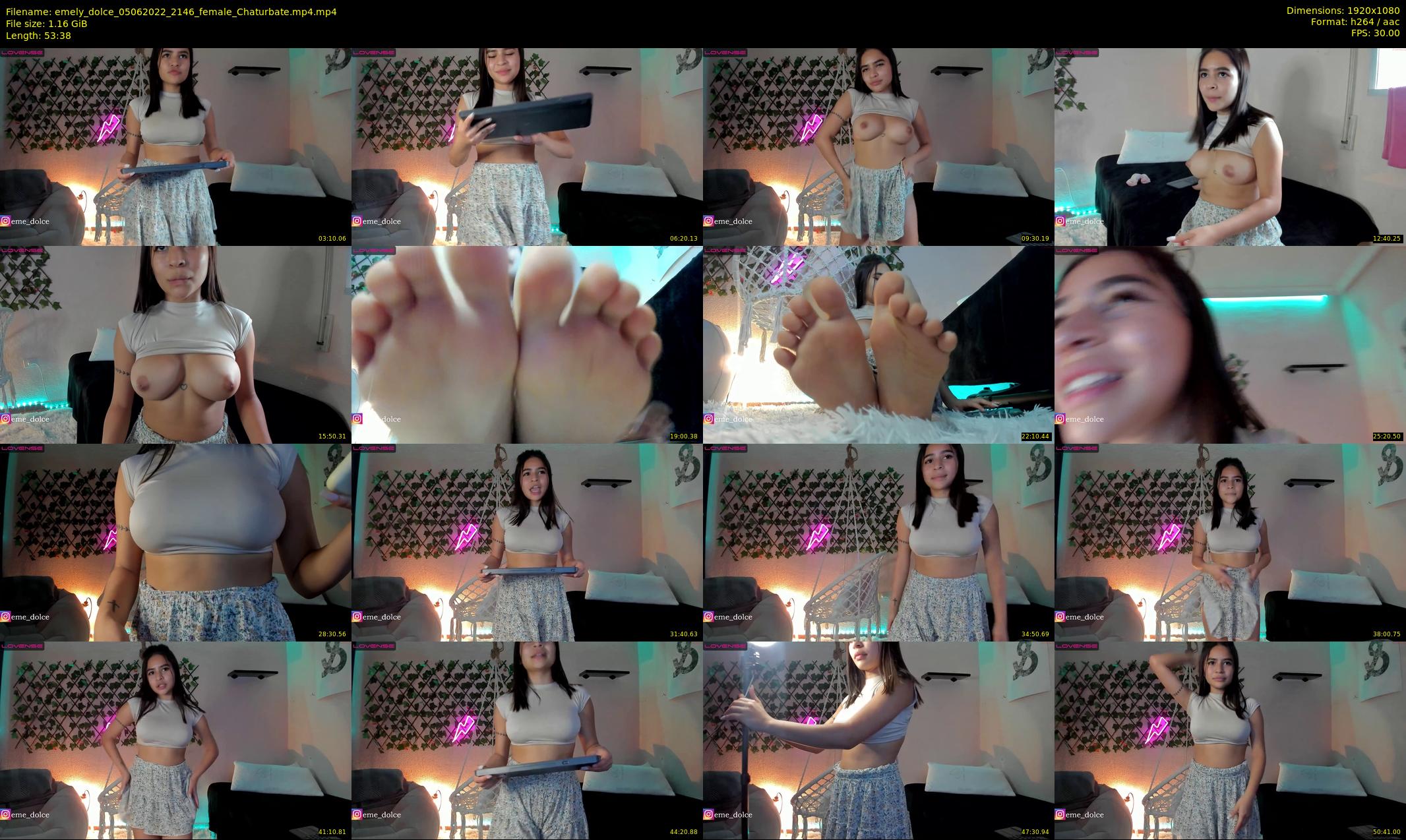 emely_dolce — 54 minute Chaturbate female cam show recording, 1080p, Jun 5, 2022
