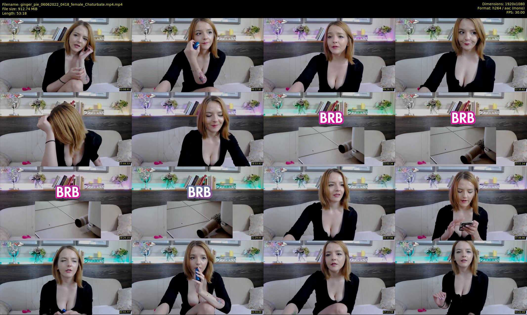 ginger_pie — 54 minute Chaturbate female cam show recording, 1080p, Jun 6, 2022