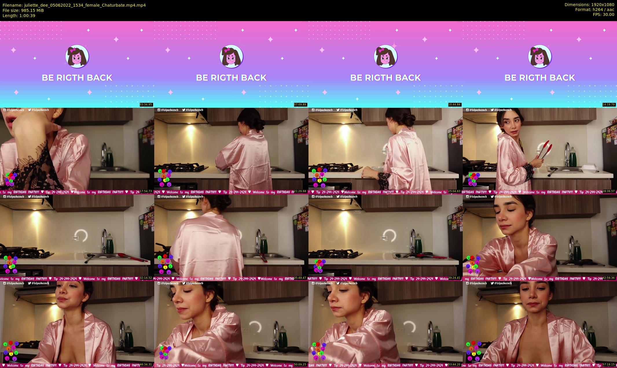 juliette_dee — 61 minute Chaturbate female cam show recording, 1080p, Jun 5, 2022