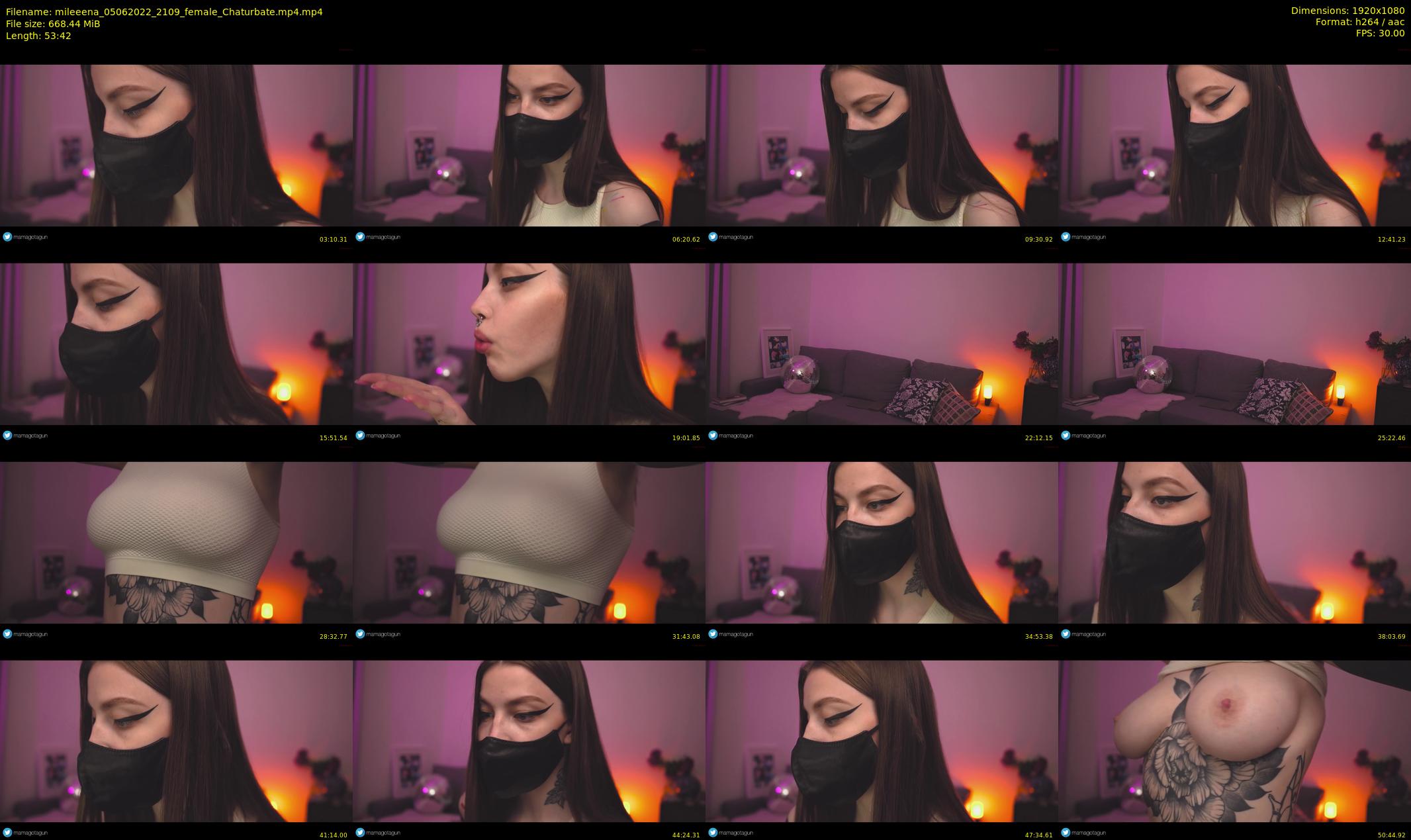 mileeena — 54 minute Chaturbate female cam show recording, 1080p, Jun 5, 2022