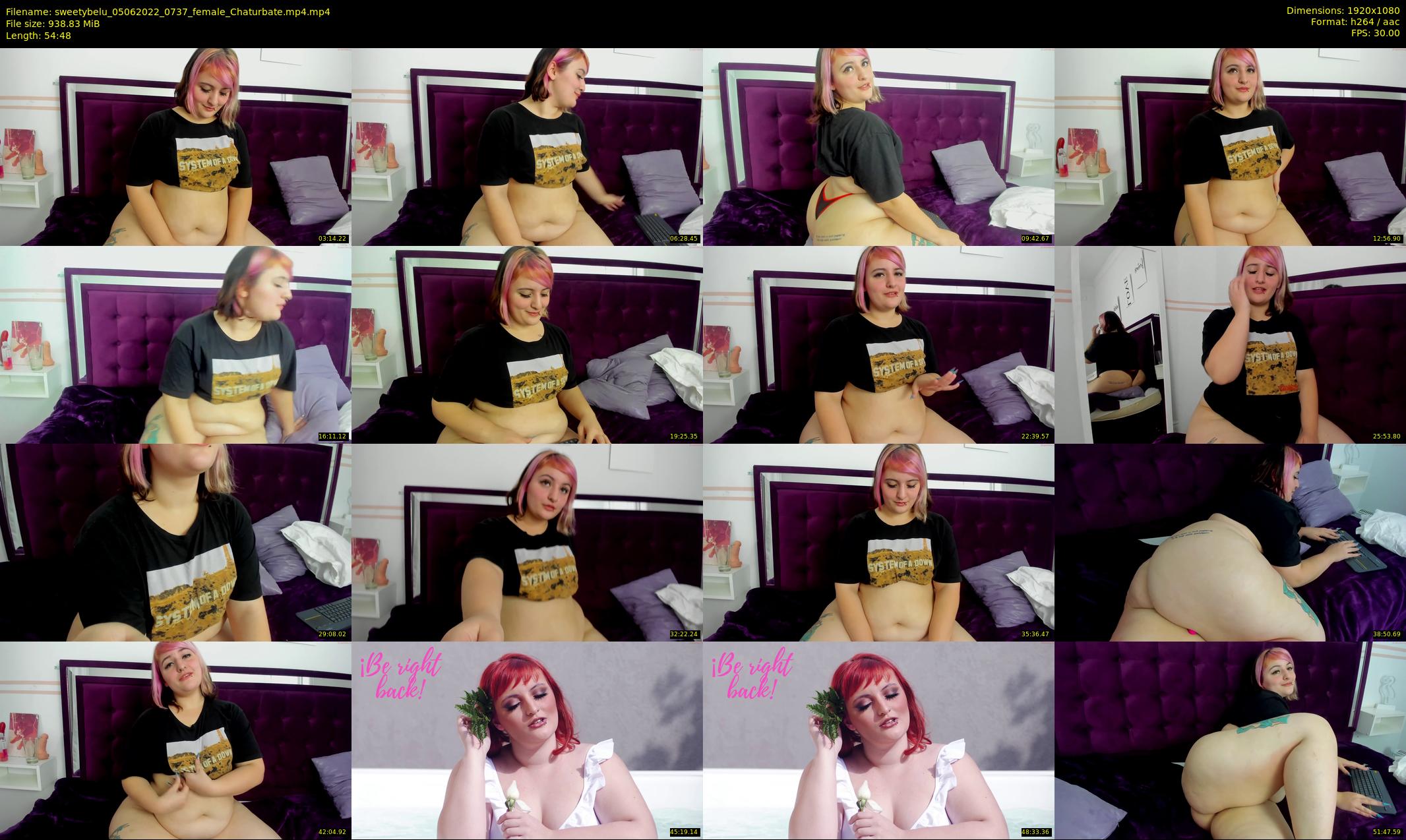 sweetybelu — 55 minute Chaturbate female cam show recording, 1080p, Jun 5, 2022