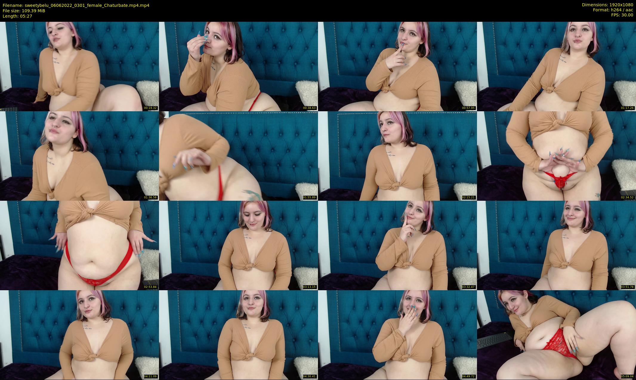 sweetybelu — 6 minute Chaturbate female cam show recording, 1080p, Jun 6, 2022
