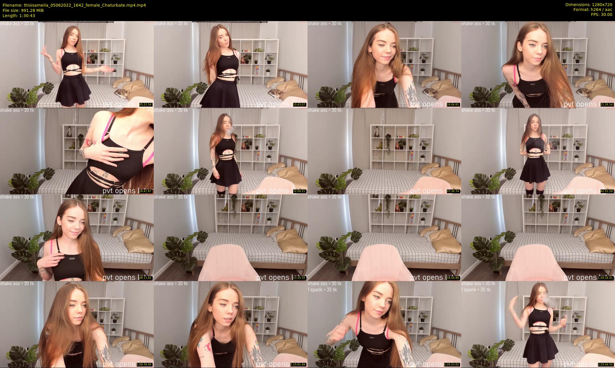 thisisamelia — 91 minute Chaturbate female cam show recording, 720p, Jun 5, 2022