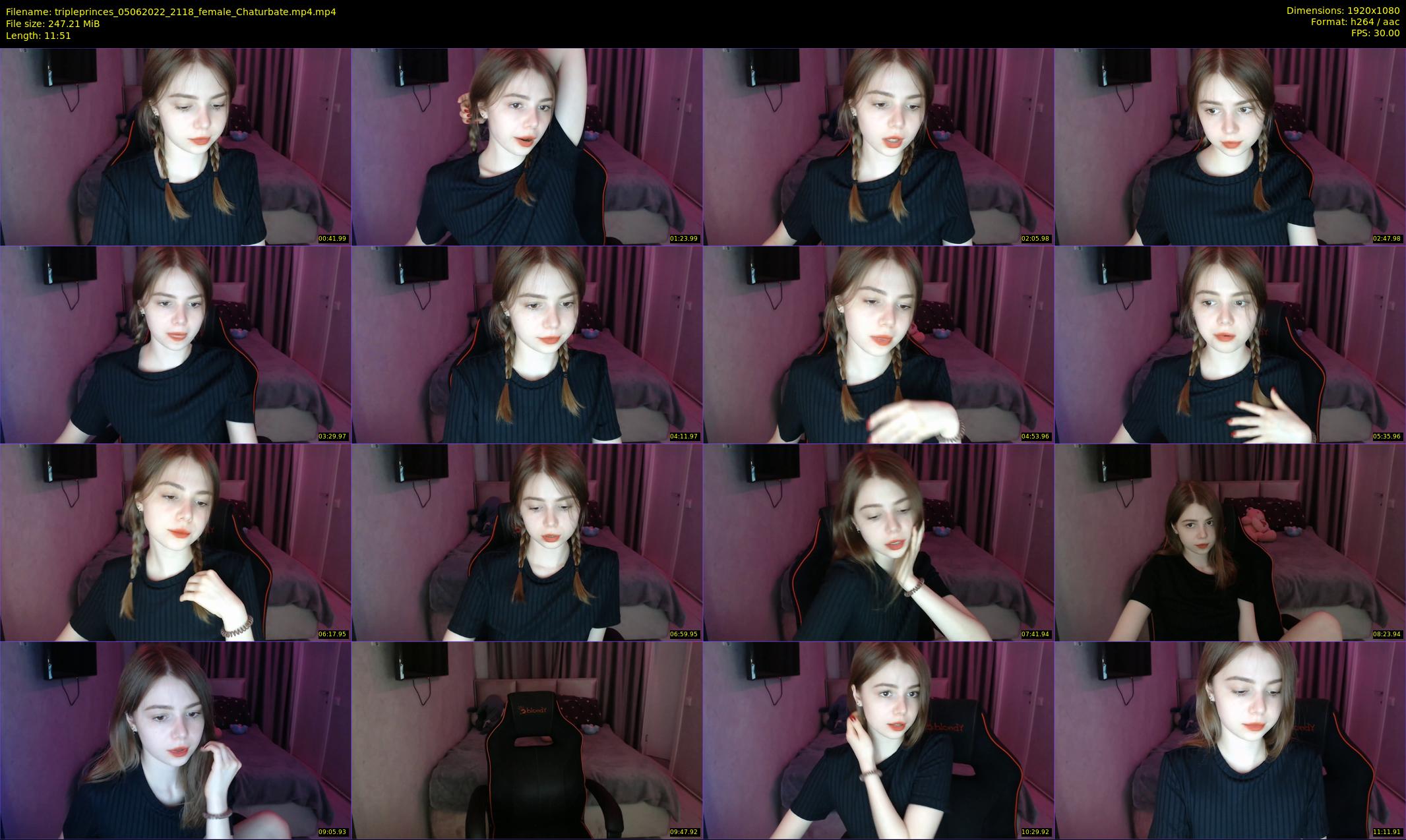 tripleprinces — 12 minute Chaturbate female cam show recording, 1080p, Jun 5, 2022