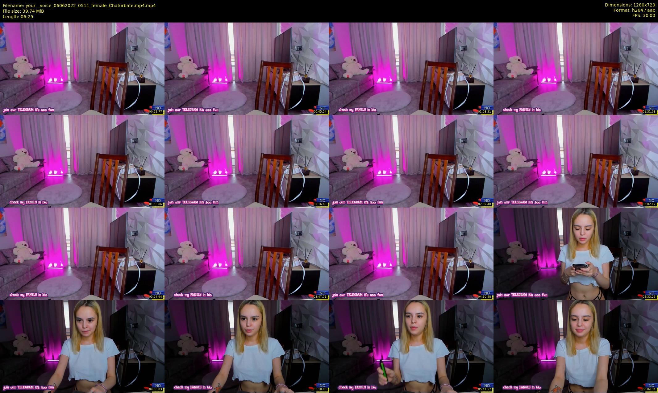 your__voice — 7 minute Chaturbate female cam show recording, 720p, Jun 6, 2022