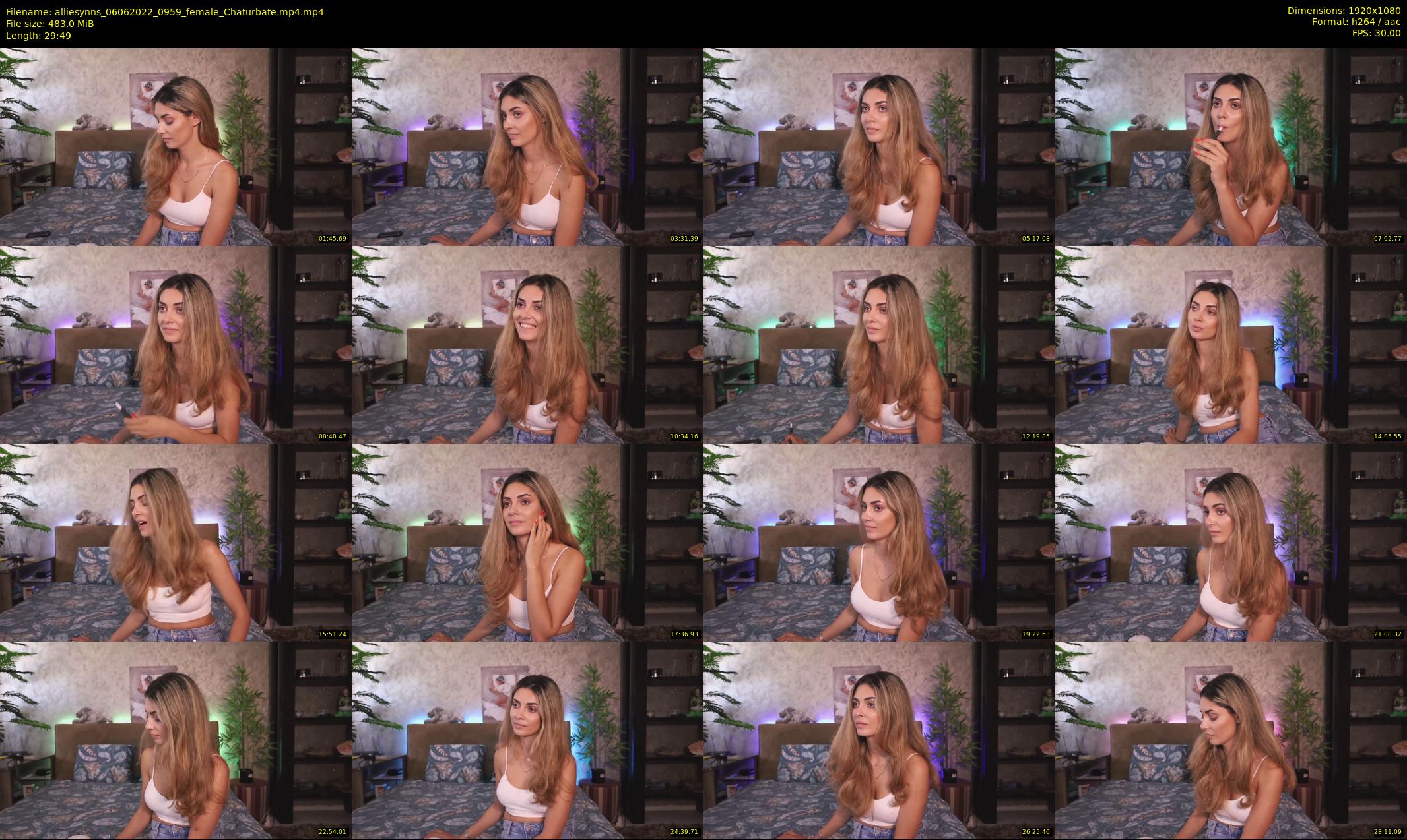 alliesynns — 30 minute Chaturbate female cam show recording, 1080p, Jun 6, 2022