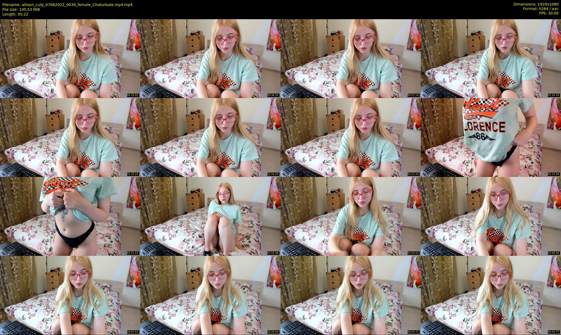 allison_cuty — 6 minute Chaturbate female cam show recording, 1080p, Jun 7, 2022
