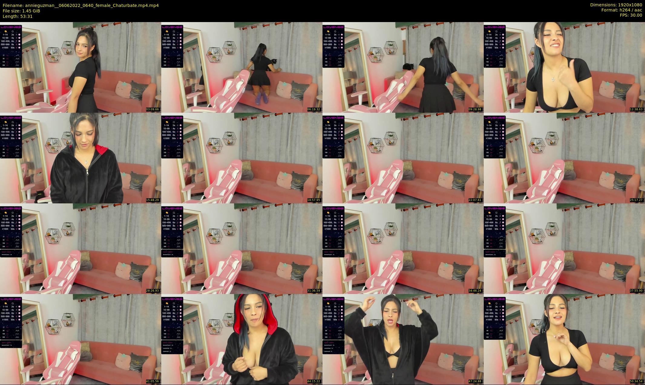 annieguzman_ — 54 minute Chaturbate female cam show recording, 1080p, Jun 6, 2022
