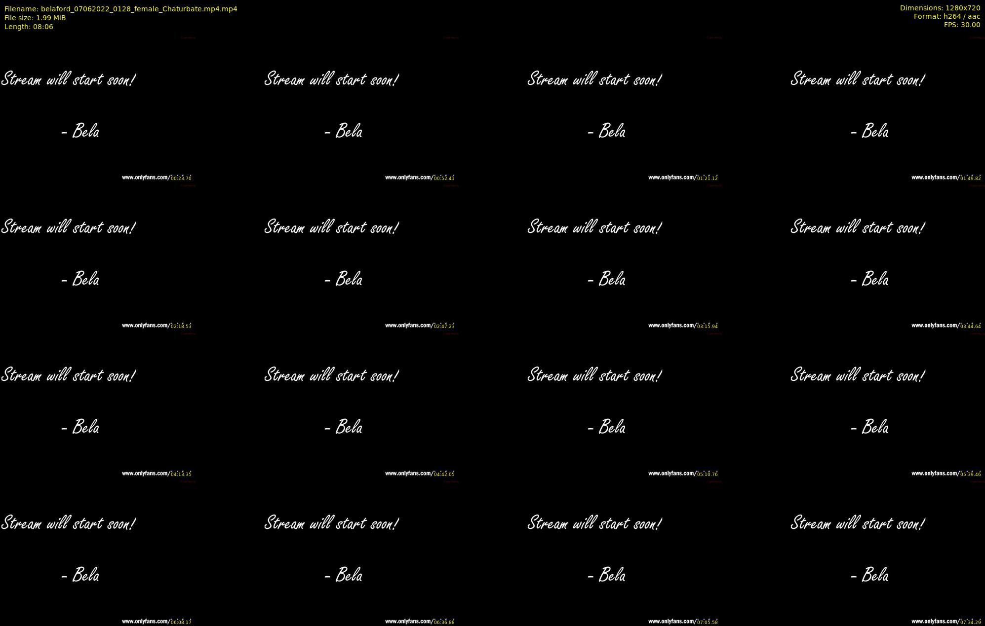 belaford — 9 minute Chaturbate female cam show recording, 720p, Jun 7, 2022