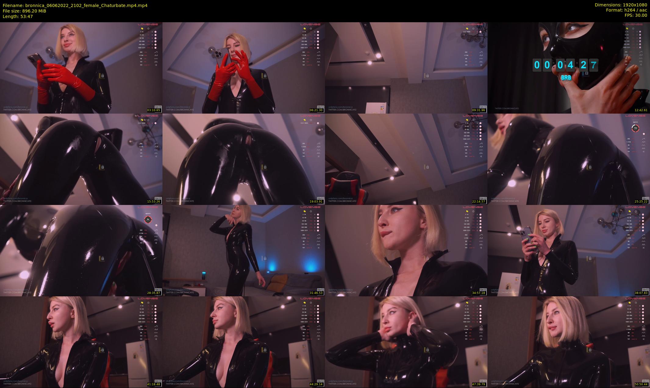 bronnica — 54 minute Chaturbate female cam show recording, 1080p, Jun 6, 2022