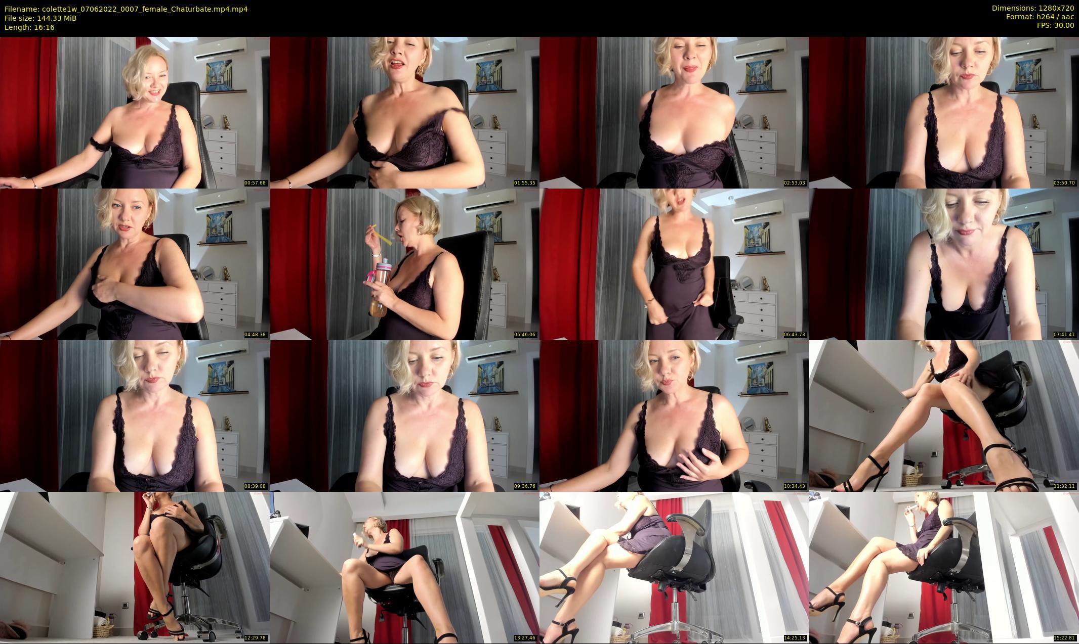 colette1w — 17 minute Chaturbate female cam show recording, 720p, Jun 7, 2022