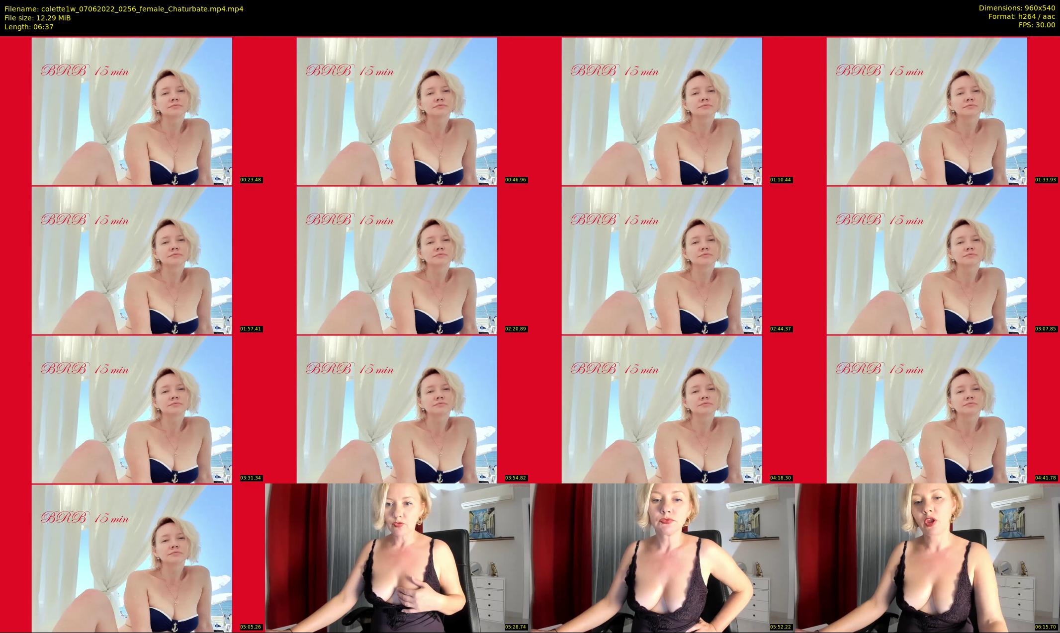 colette1w — 7 minute Chaturbate female cam show recording, 480p, Jun 7, 2022
