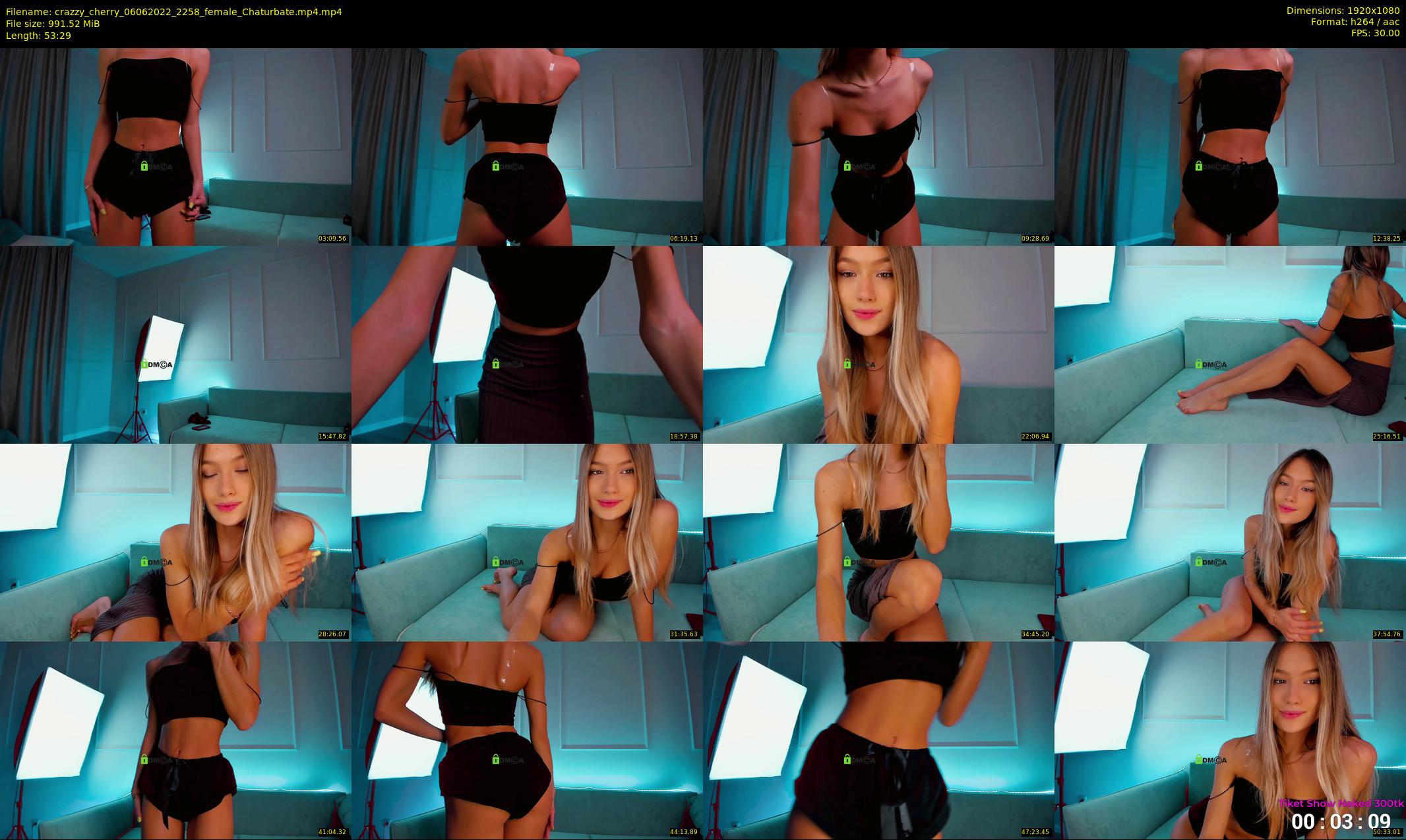crazzy_cherry — 54 minute Chaturbate female cam show recording, 1080p, Jun 6, 2022
