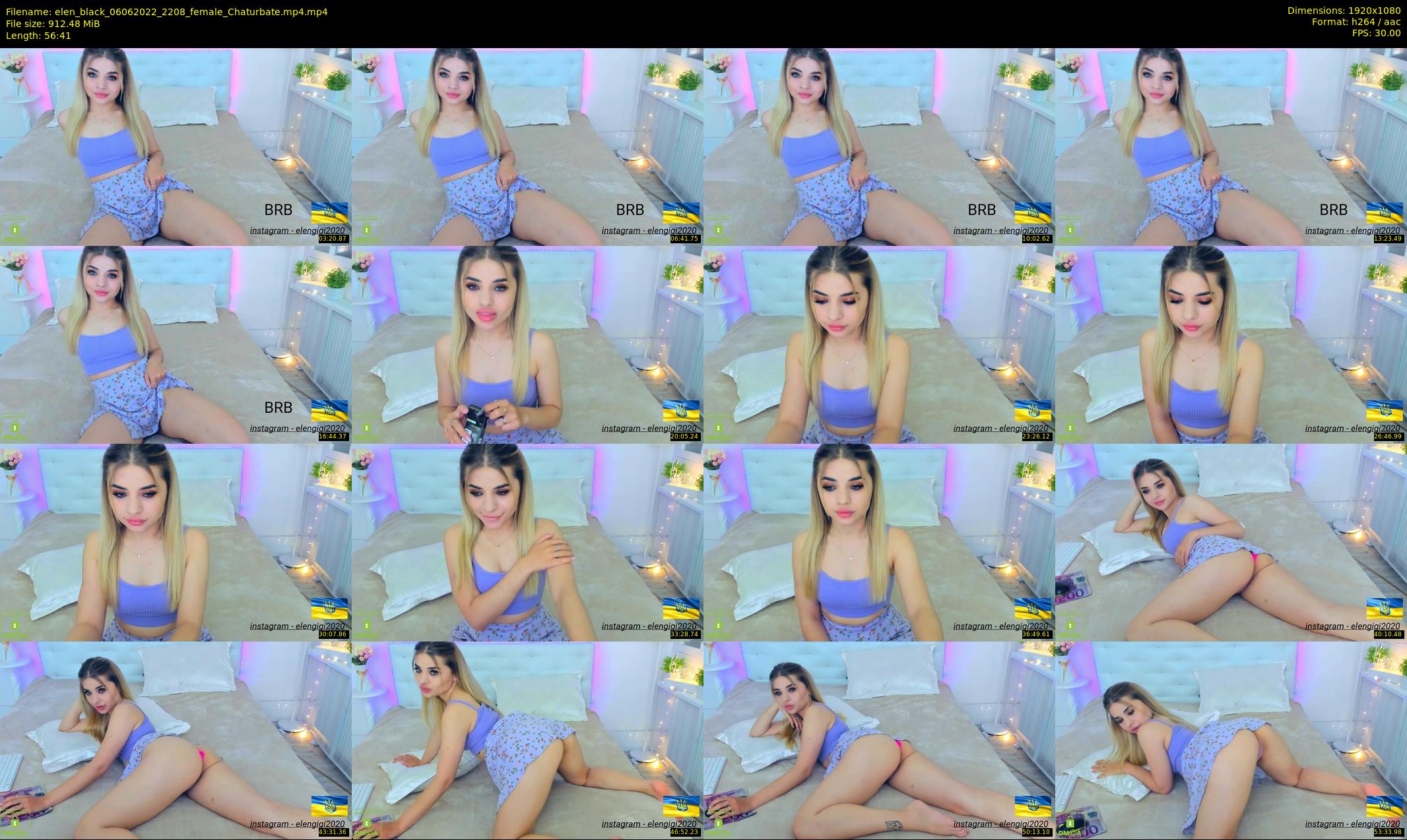 elen_black — 57 minute Chaturbate female cam show recording, 1080p, Jun 6, 2022