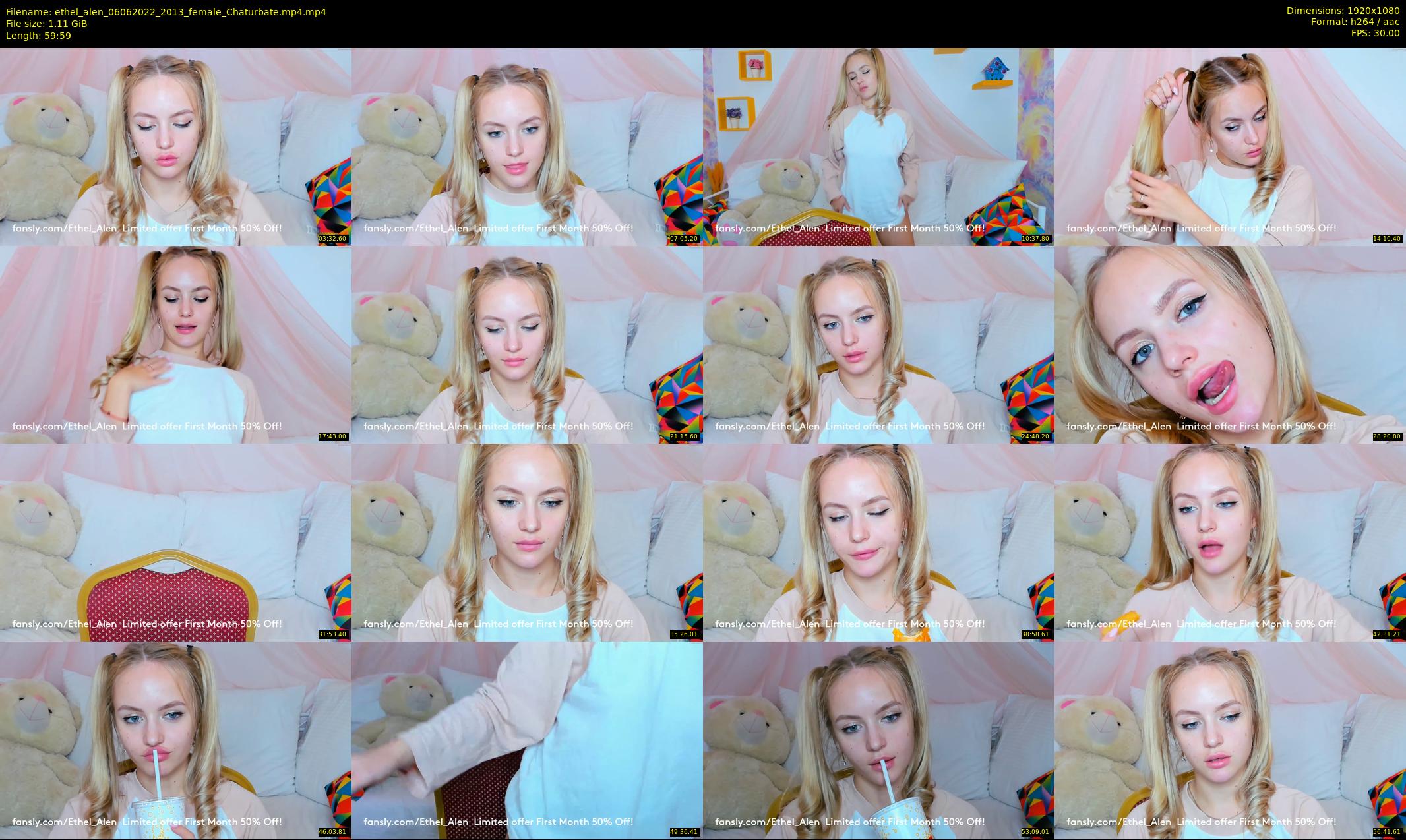 ethel_alen — 60 minute Chaturbate female cam show recording, 1080p, Jun 6, 2022