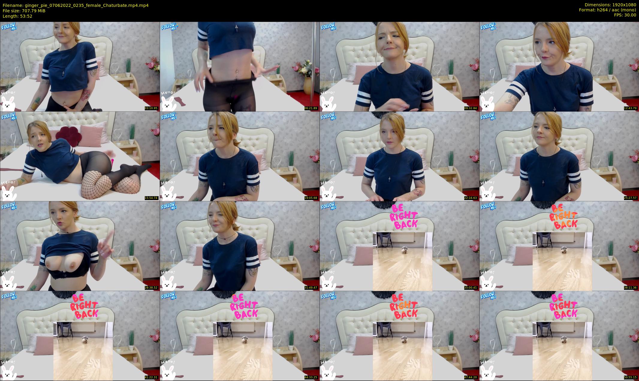 ginger_pie — 54 minute Chaturbate female cam show recording, 1080p, Jun 7, 2022