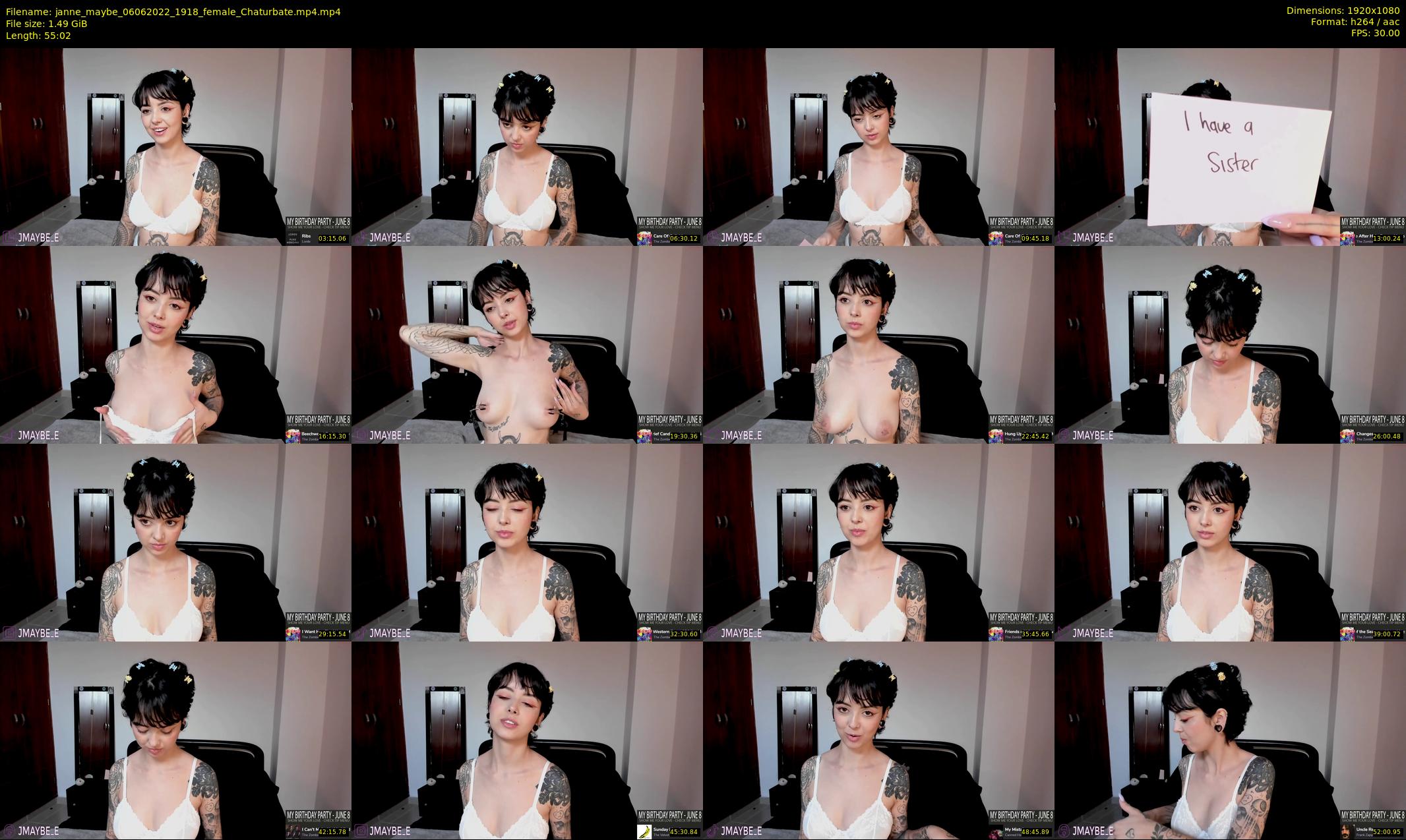 janne_maybe — 56 minute Chaturbate female cam show recording, 1080p, Jun 6, 2022