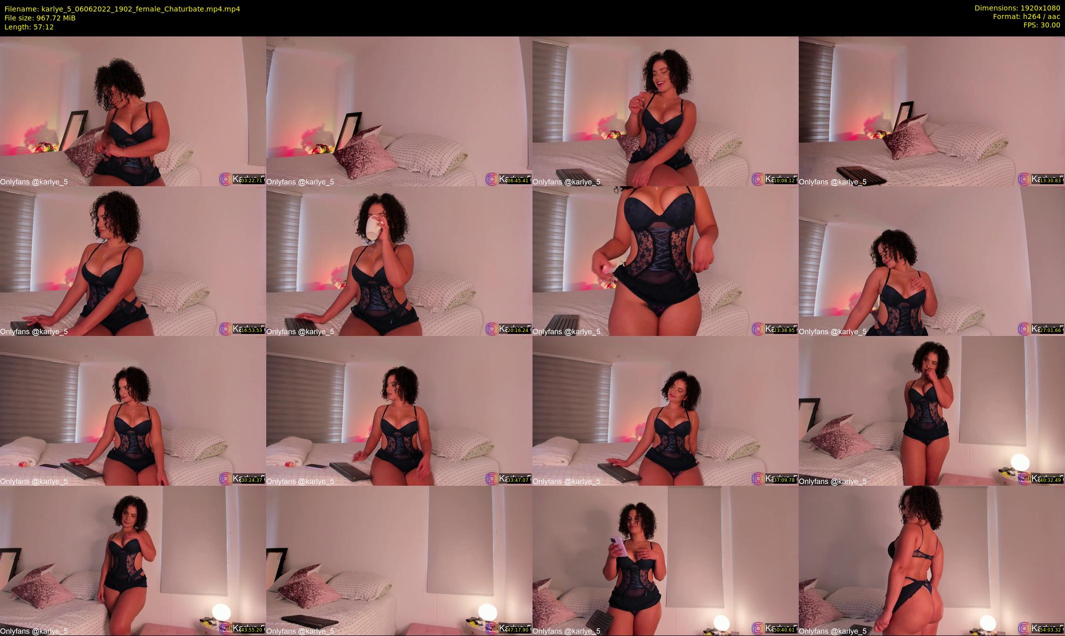 karlye_5 — 58 minute Chaturbate female cam show recording, 1080p, Jun 6, 2022
