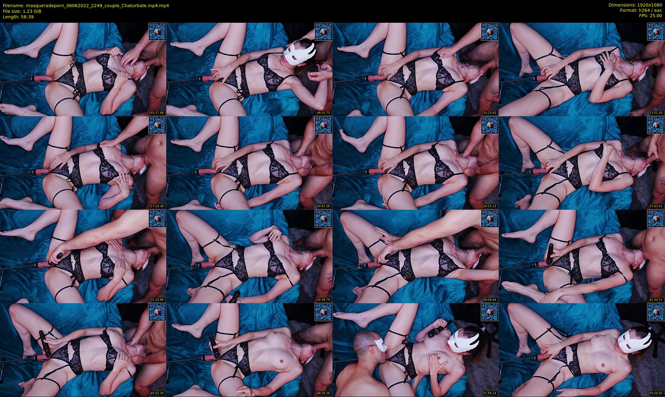 masqueradeporn — 59 minute Chaturbate couple cam show recording, 1080p, Jun 6, 2022