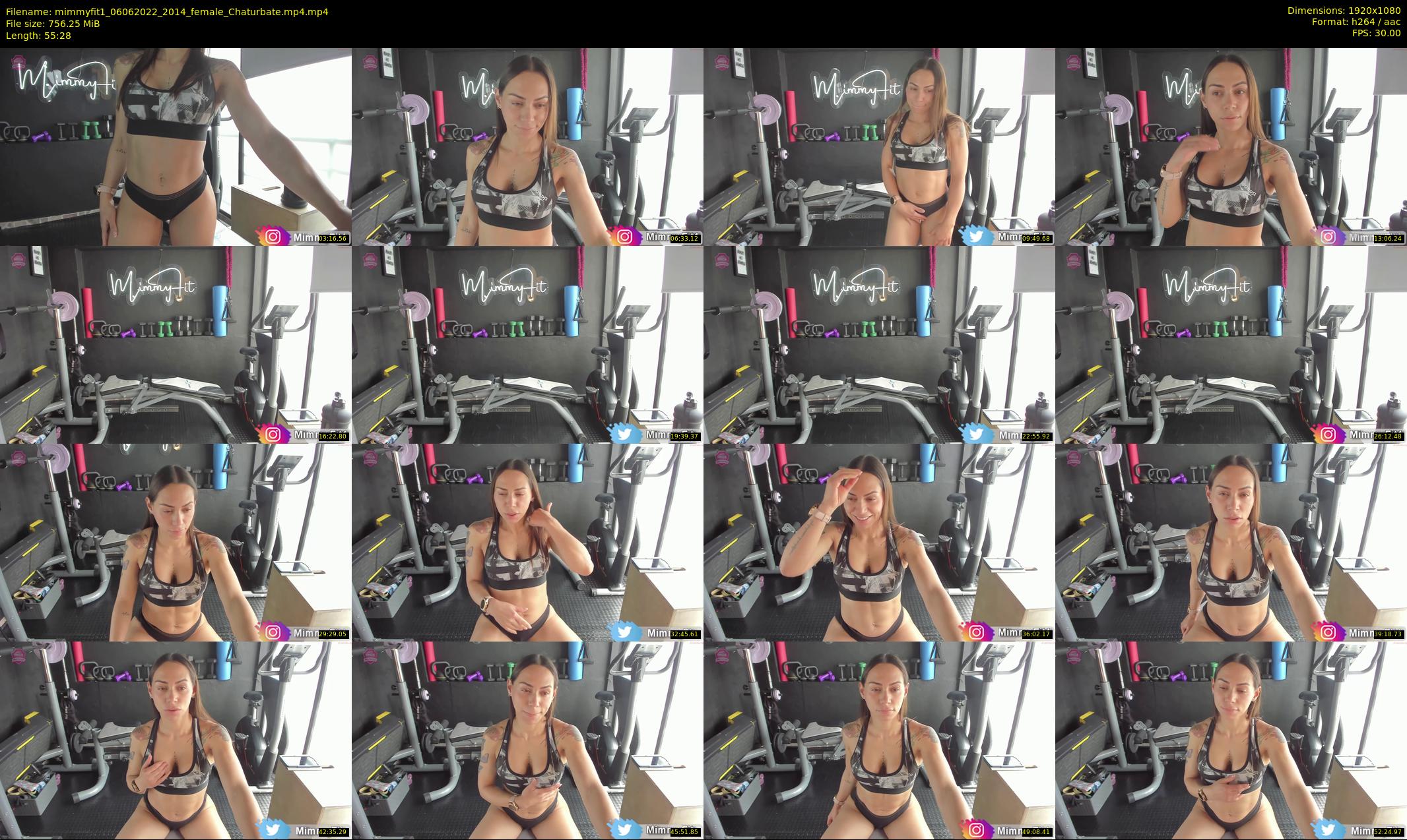 mimmyfit1 — 56 minute Chaturbate female cam show recording, 1080p, Jun 6, 2022