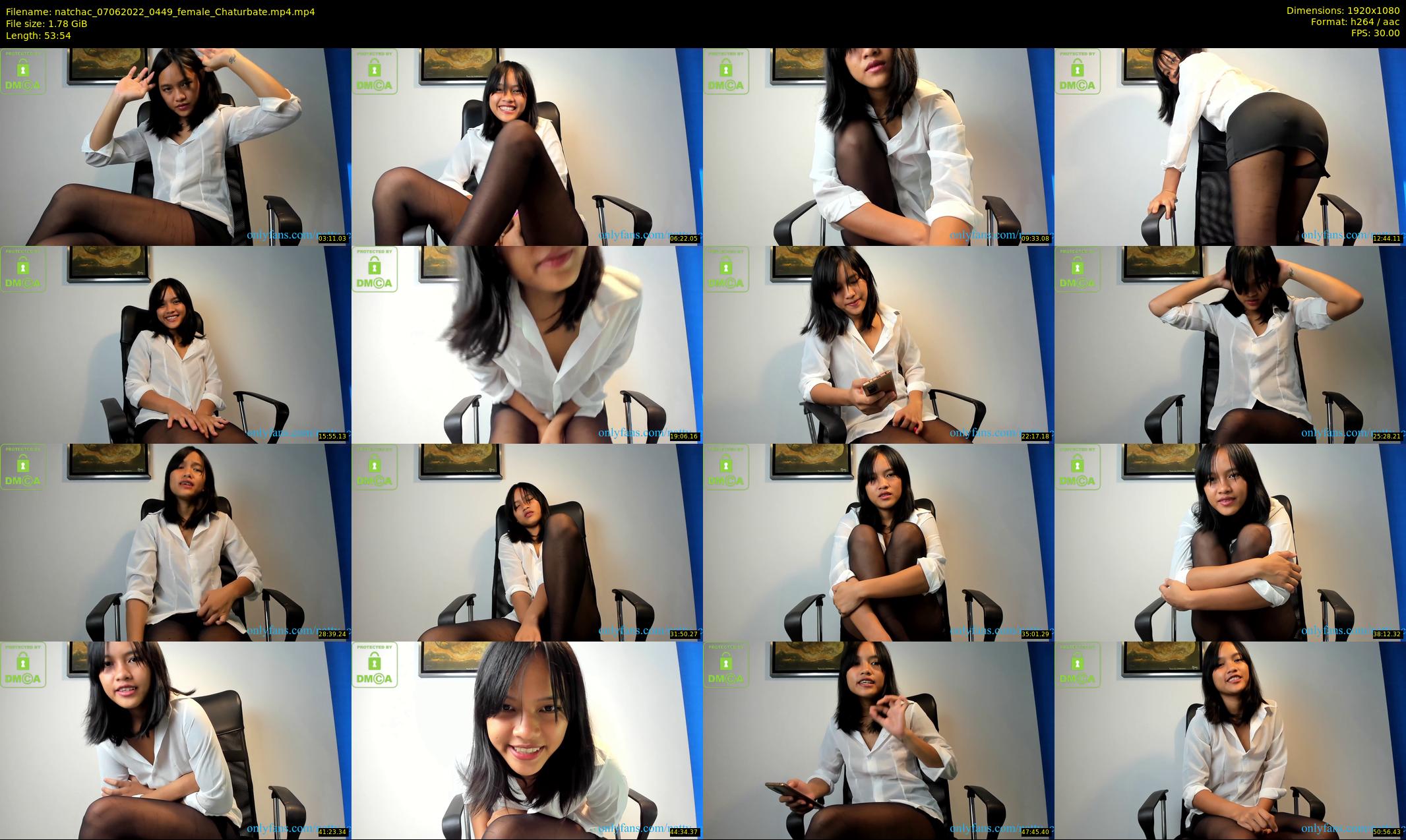 natchac — 54 minute Chaturbate female cam show recording, 1080p, Jun 7, 2022