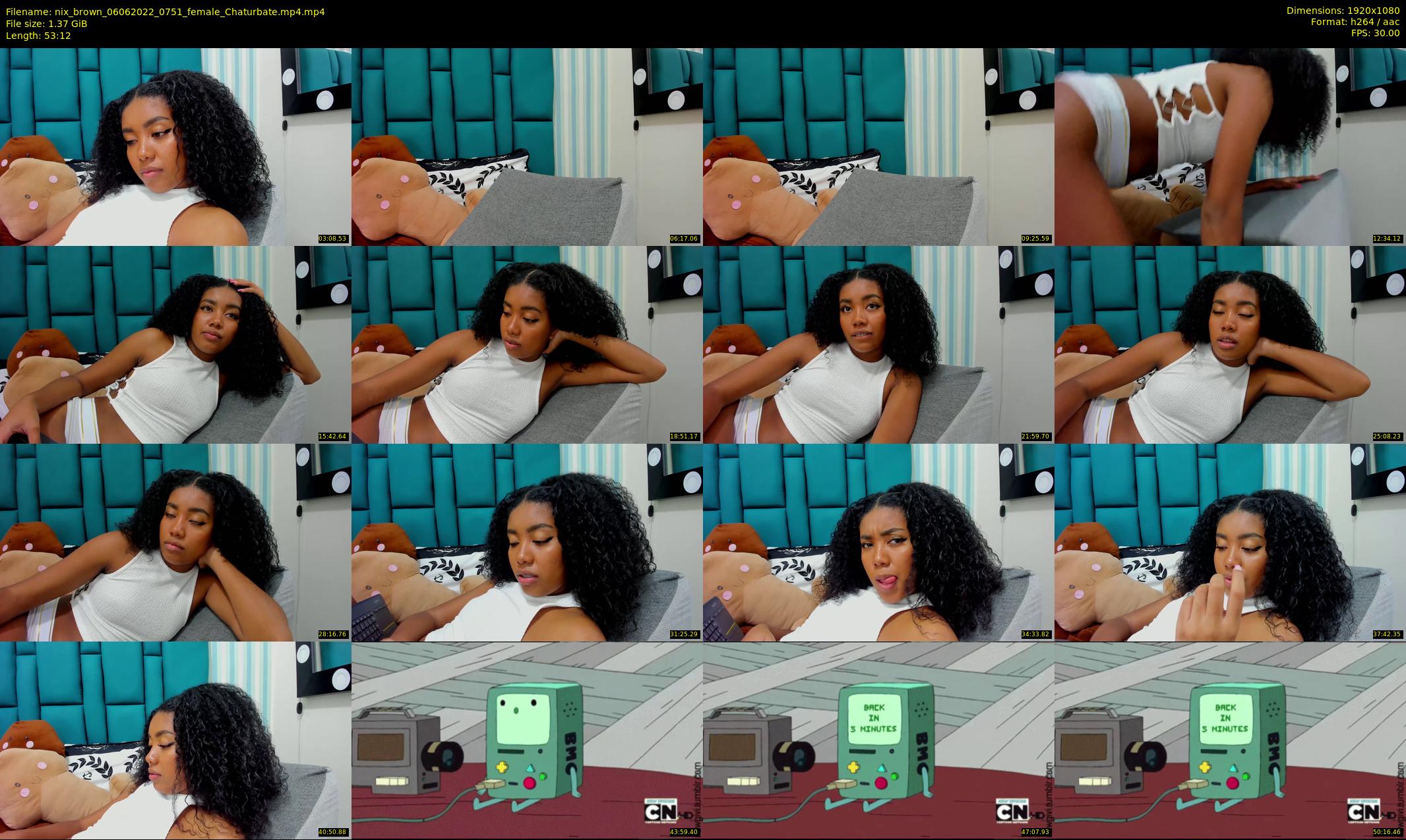 nix_brown — 54 minute Chaturbate female cam show recording, 1080p, Jun 6, 2022