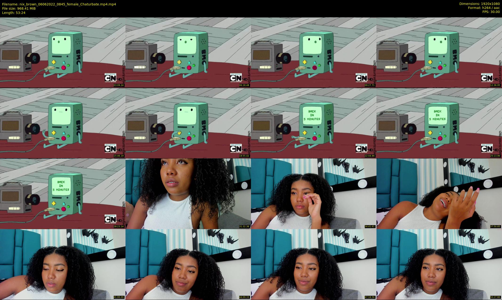 nix_brown — 54 minute Chaturbate female cam show recording, 1080p, Jun 6, 2022
