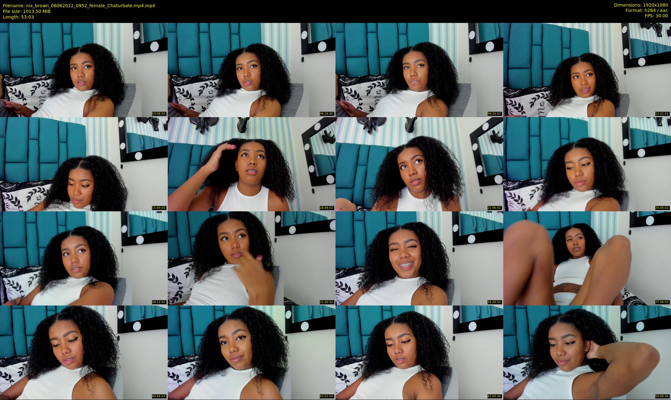 nix_brown — 54 minute Chaturbate female cam show recording, 1080p, Jun 6, 2022