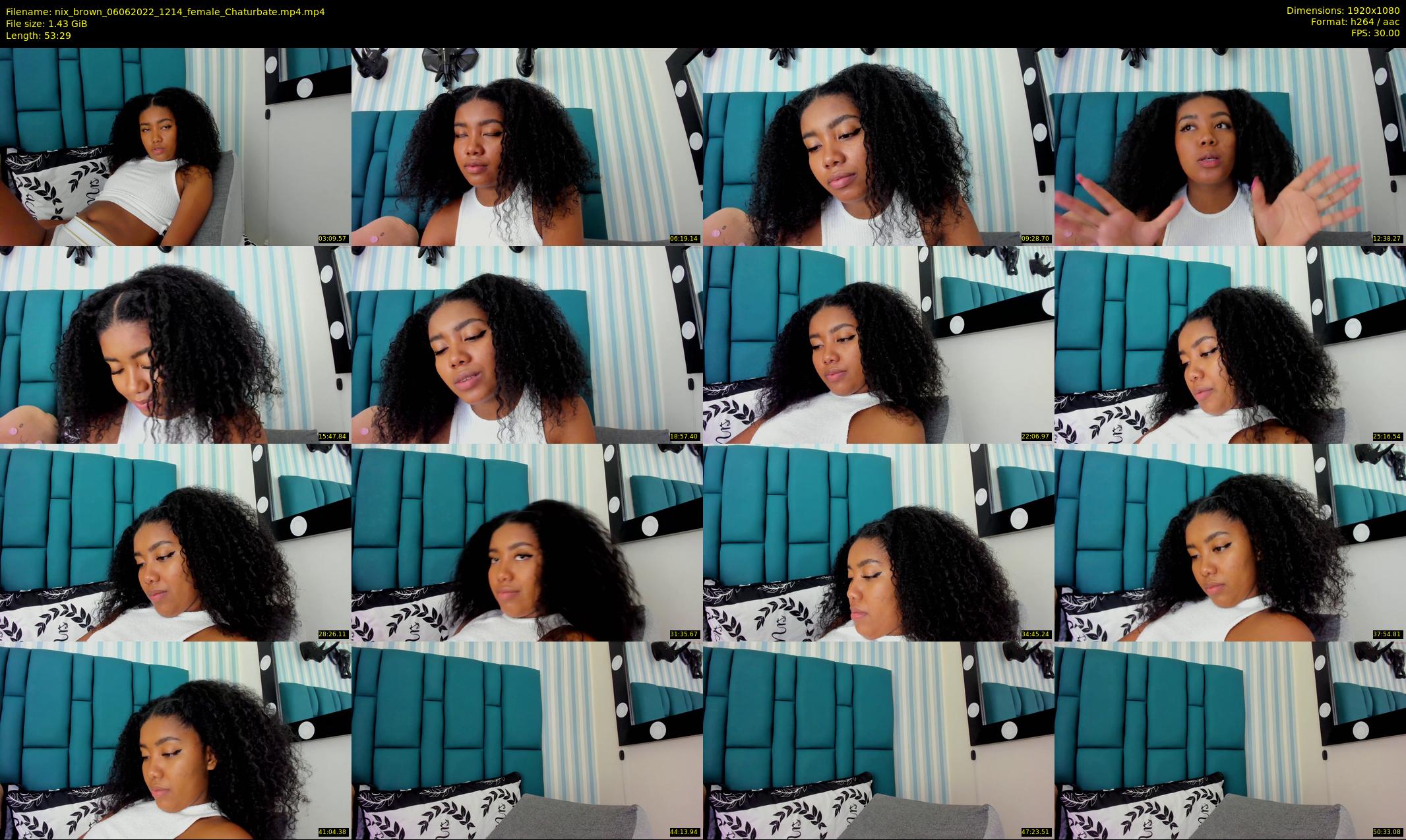 nix_brown — 54 minute Chaturbate female cam show recording, 1080p, Jun 6, 2022