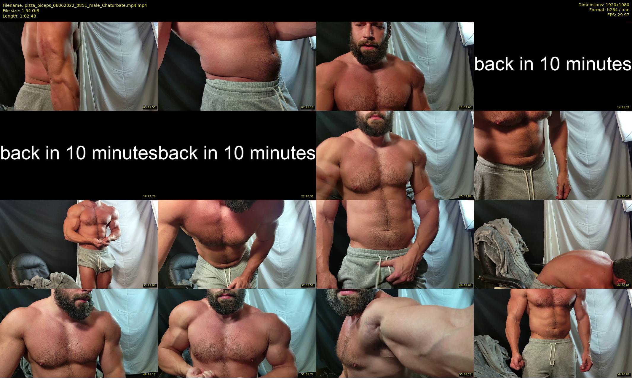 pizza_biceps — 63 minute Chaturbate male cam show recording, 1080p, Jun 6, 2022
