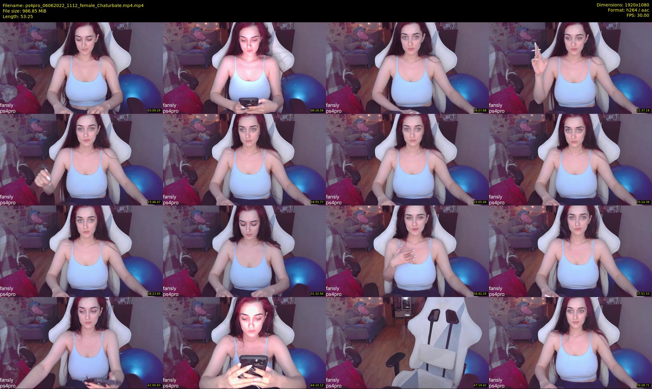 ps4pro — 54 minute Chaturbate female cam show recording, 1080p, Jun 6, 2022
