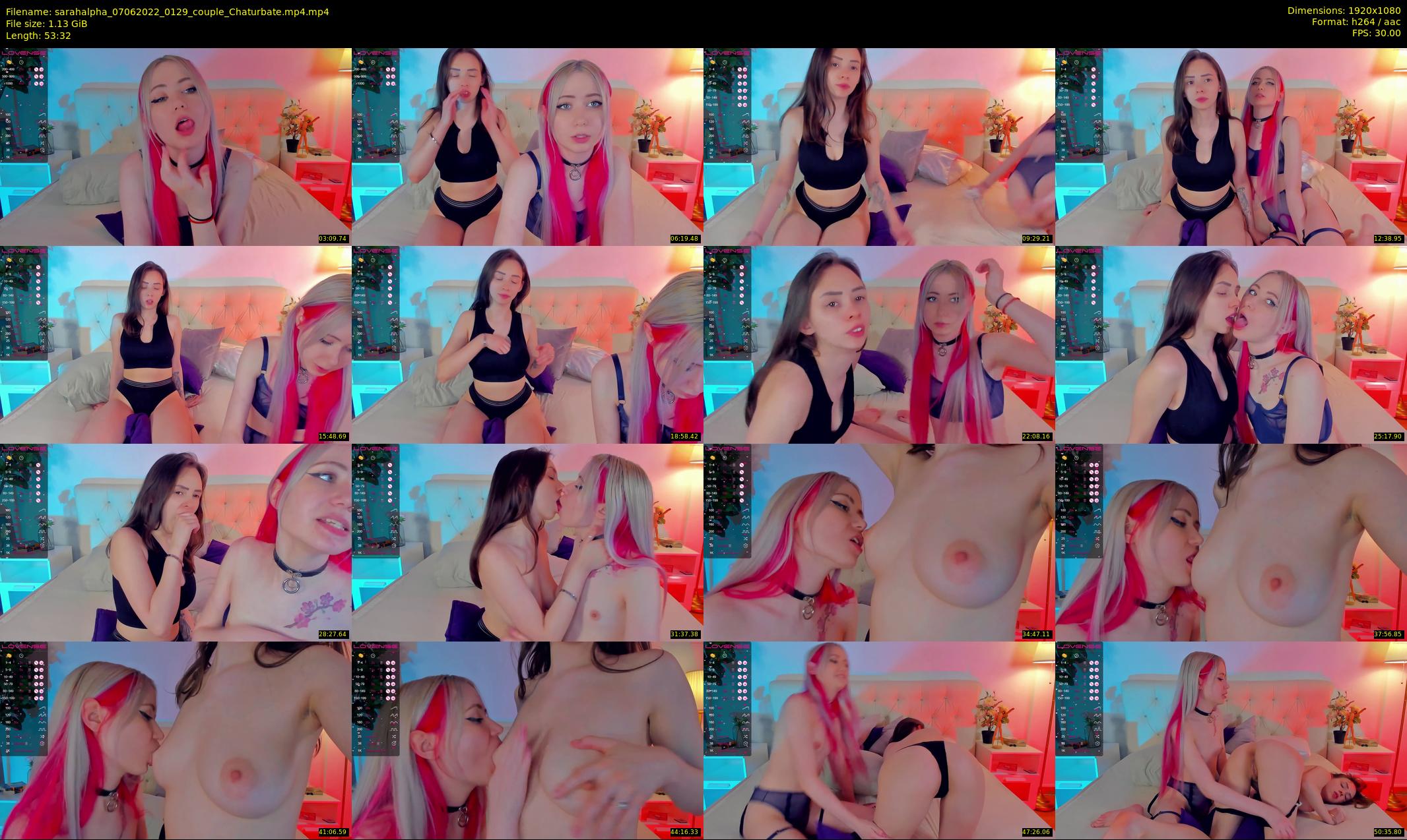 sarahalpha — 54 minute Chaturbate couple cam show recording, 1080p, Jun 7, 2022