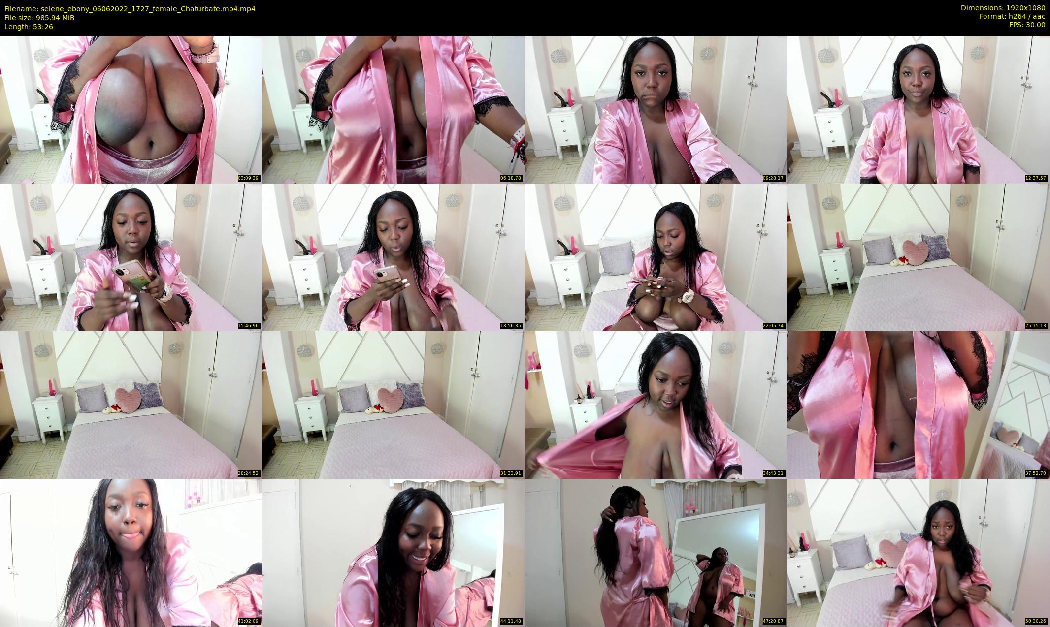 selene_ebony — 54 minute Chaturbate female cam show recording, 1080p, Jun 6, 2022