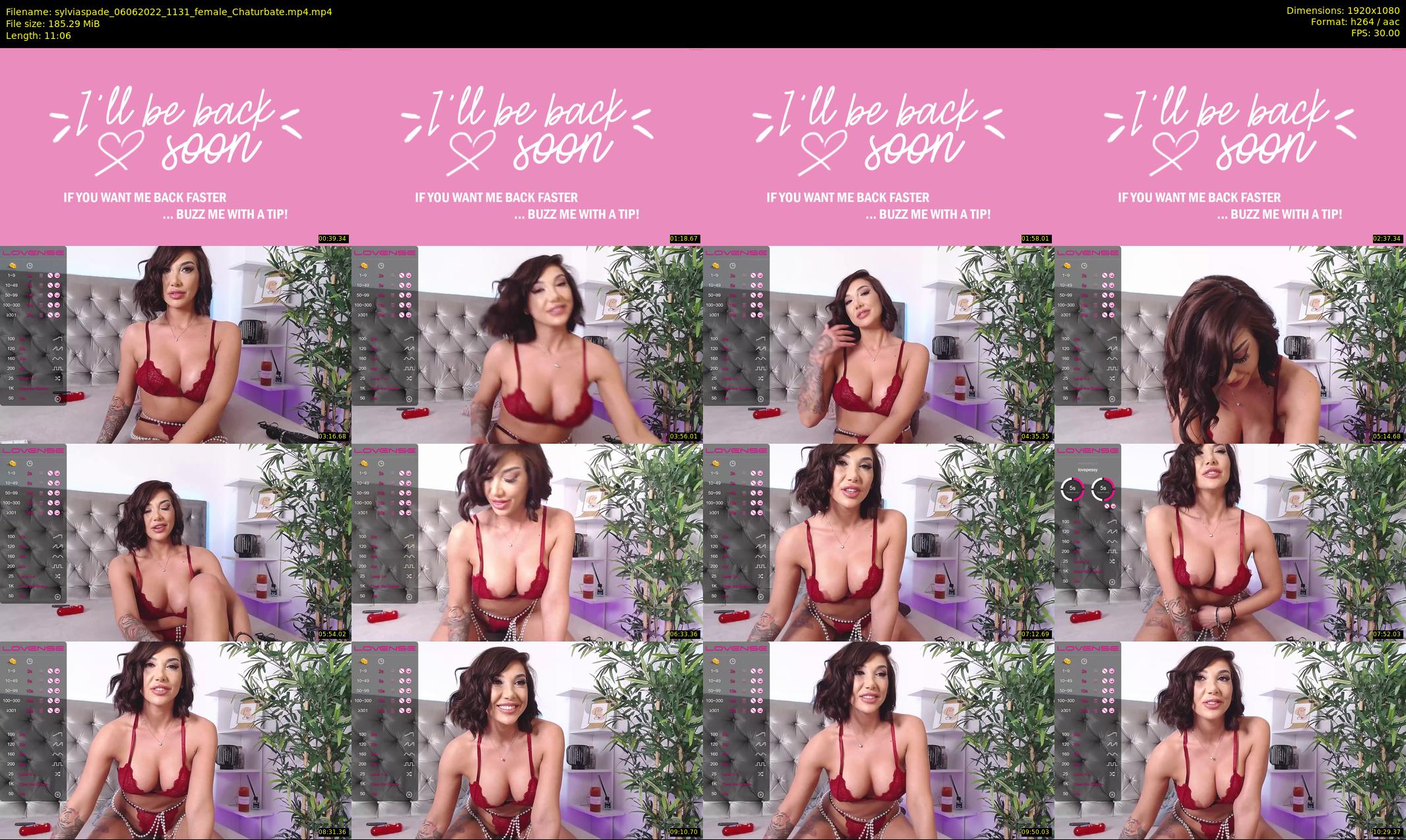 sylviaspade — 12 minute Chaturbate female cam show recording, 1080p, Jun 6, 2022