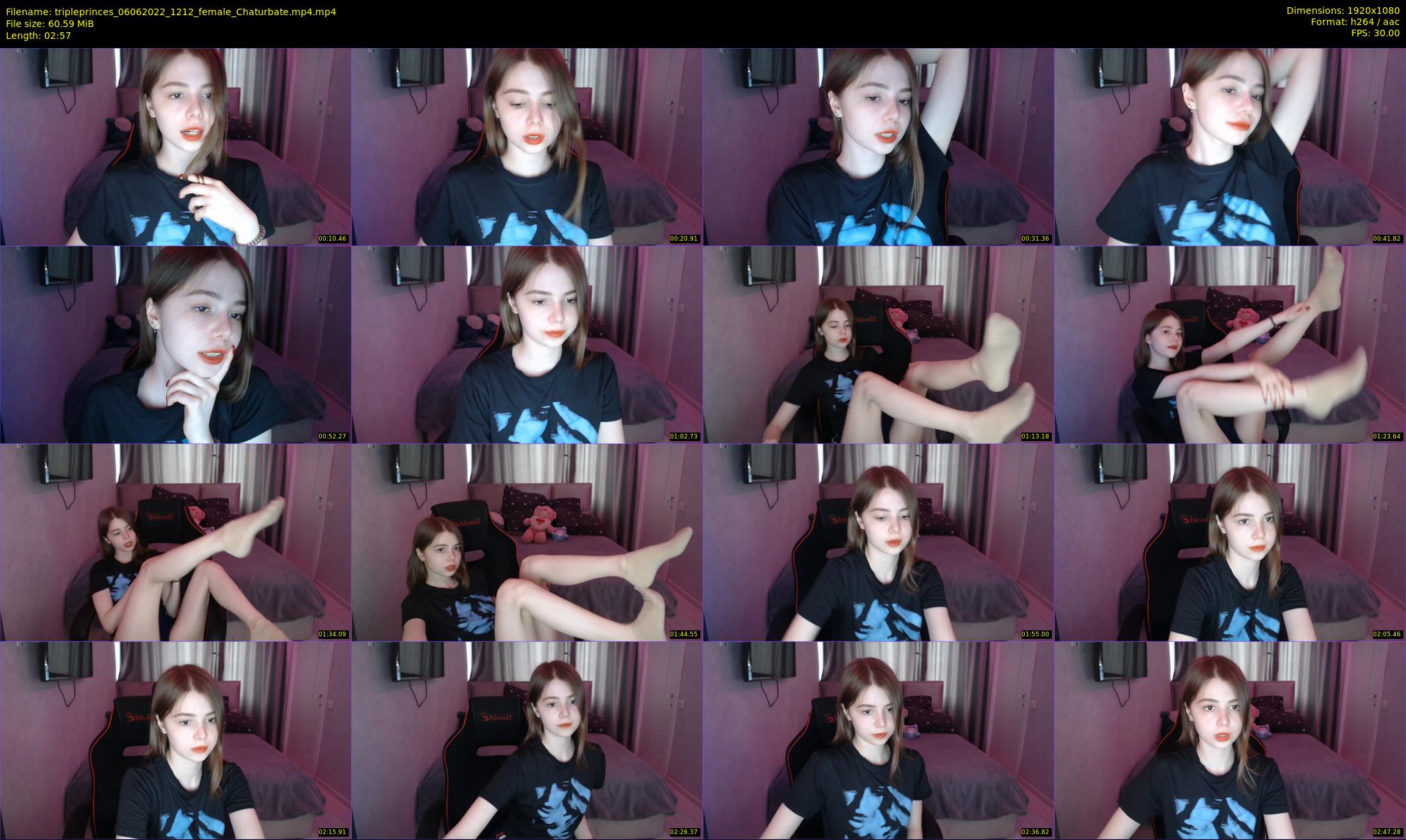 tripleprinces — 3 minute Chaturbate female cam show recording, 1080p, Jun 6, 2022