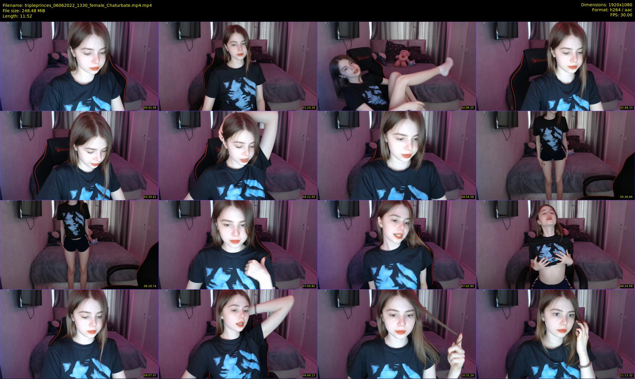 tripleprinces — 12 minute Chaturbate female cam show recording, 1080p, Jun 6, 2022