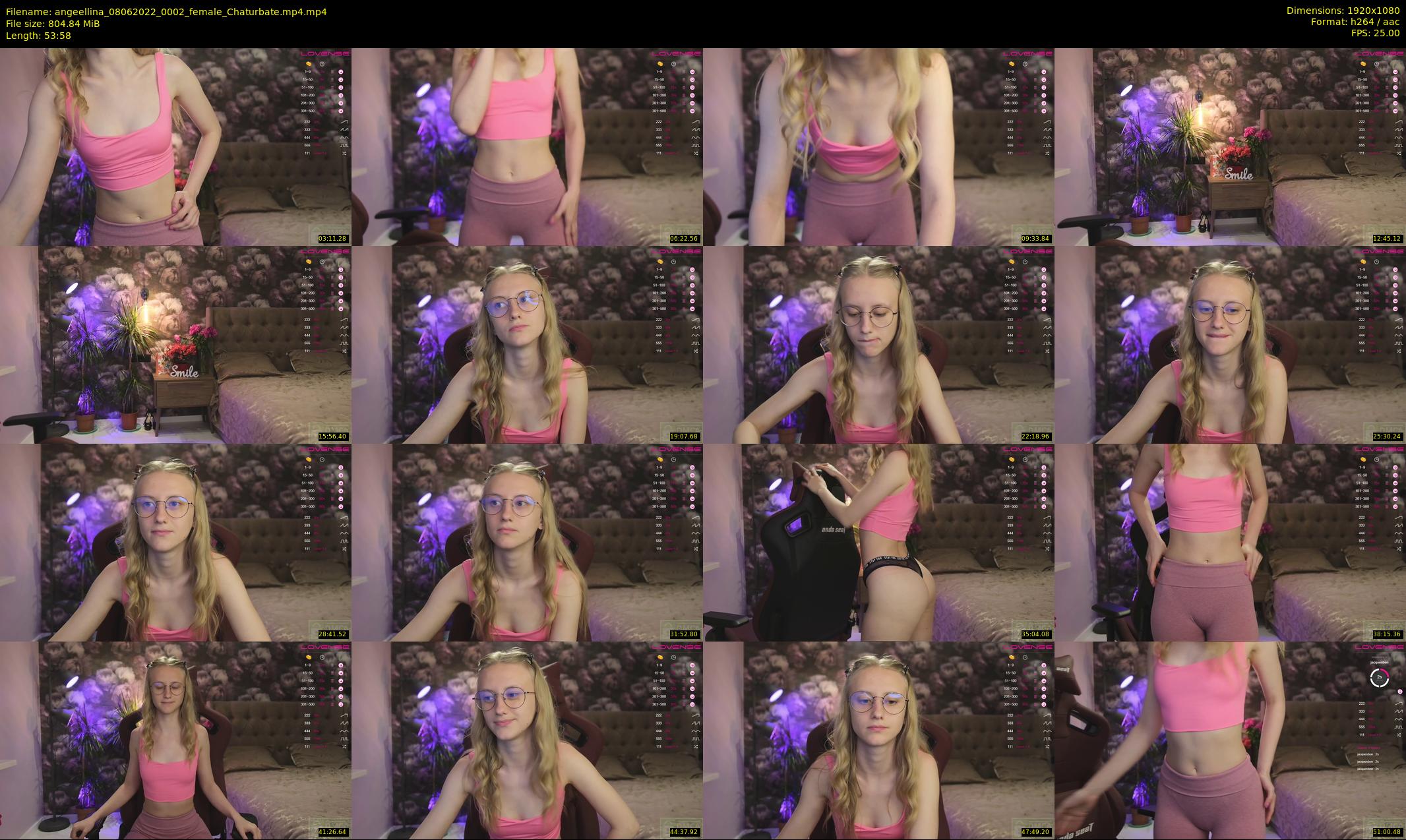 angeellina — 54 minute Chaturbate female cam show recording, 1080p, Jun 8, 2022