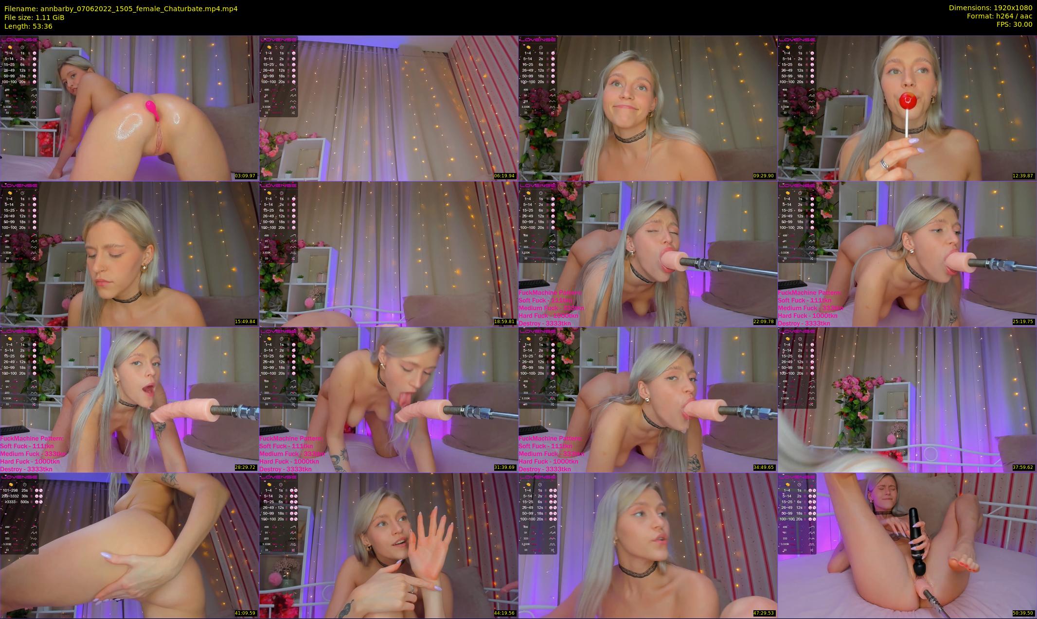 annbarby — 54 minute Chaturbate female cam show recording, 1080p, Jun 7, 2022