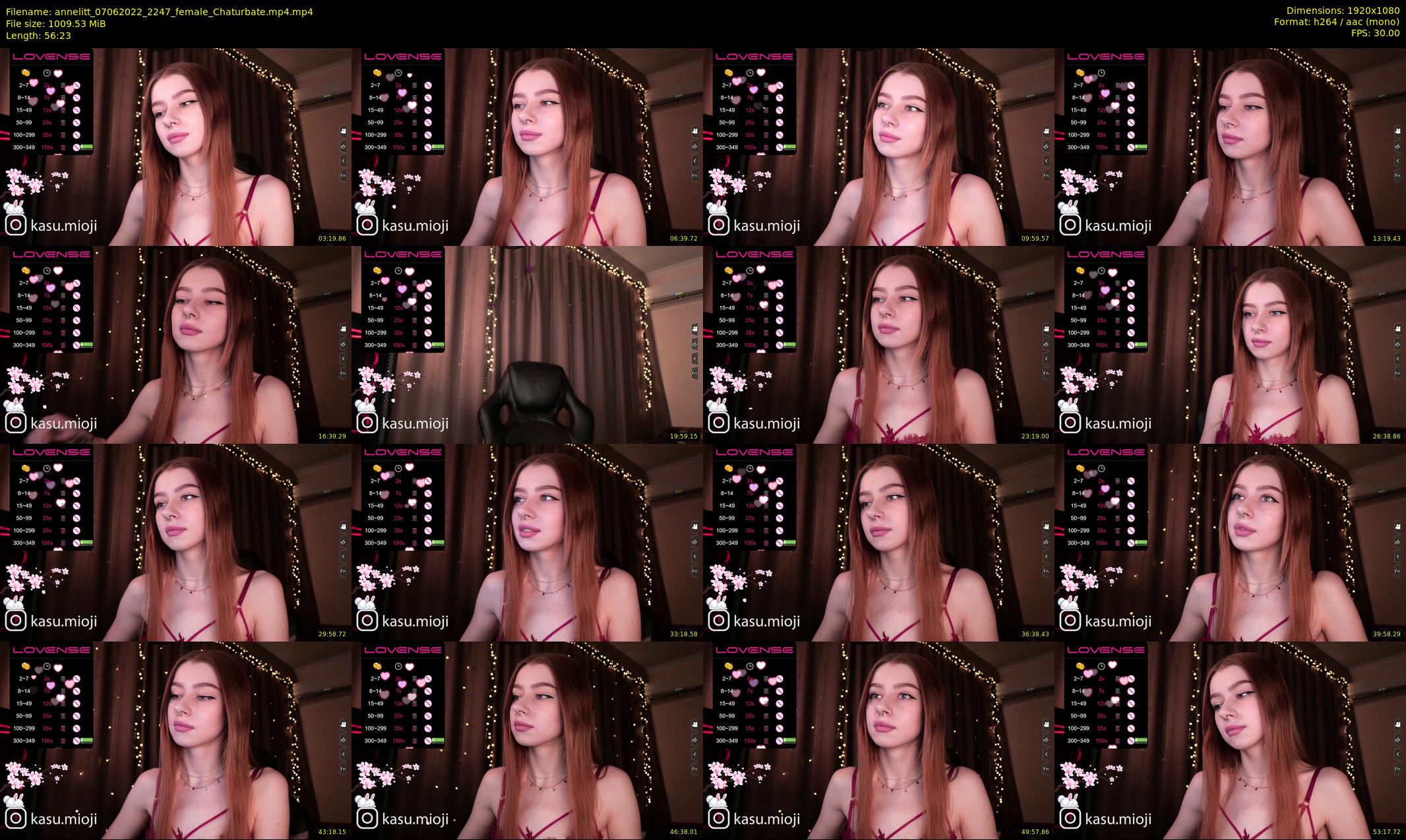 annelitt — 57 minute Chaturbate female cam show recording, 1080p, Jun 7, 2022