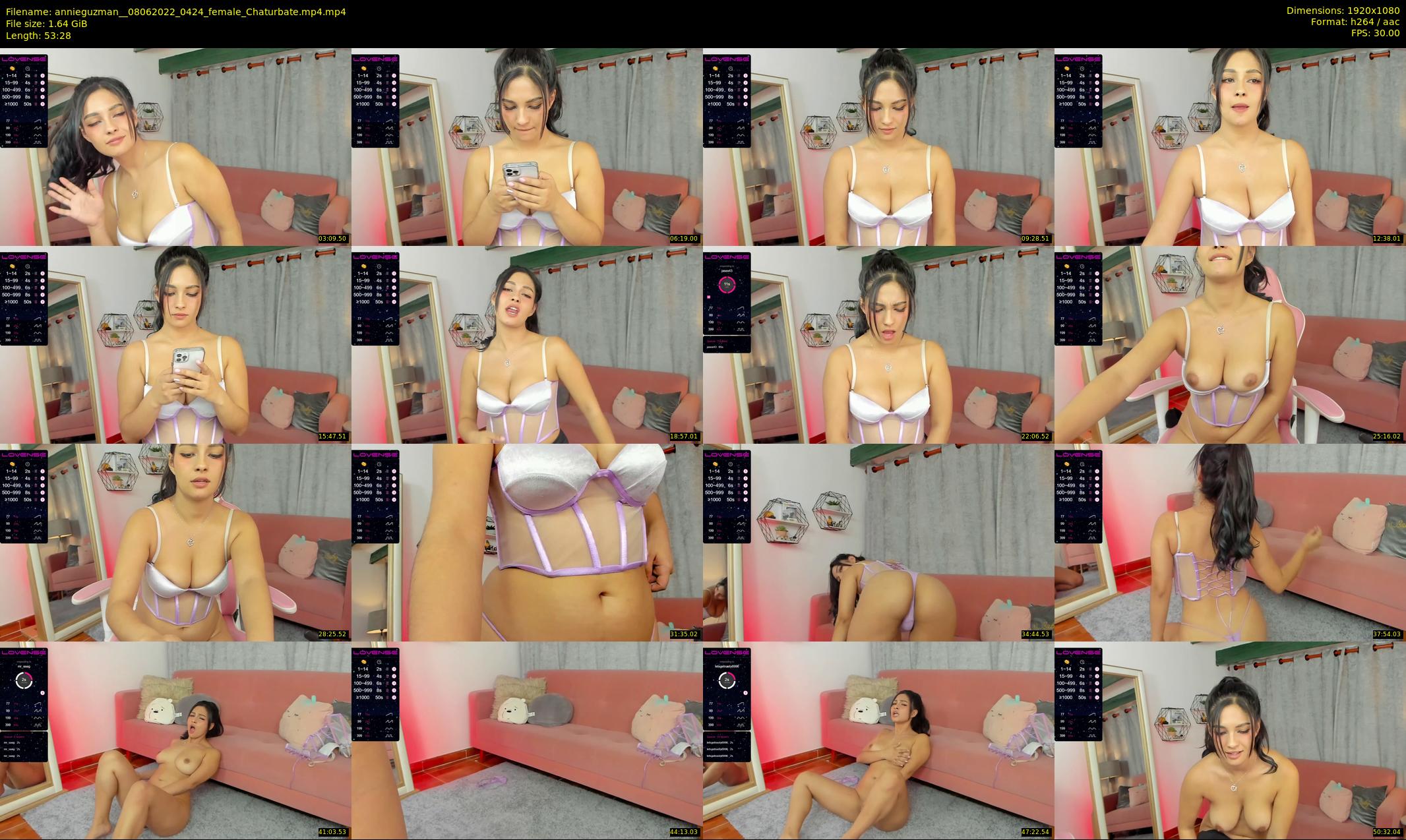 annieguzman_ — 54 minute Chaturbate female cam show recording, 1080p, Jun 8, 2022