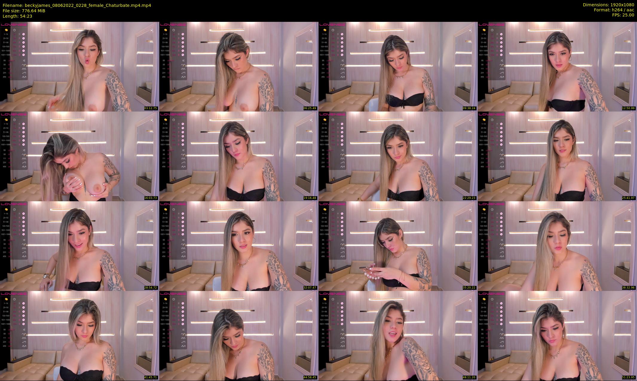 beckyjames — 55 minute Chaturbate female cam show recording, 1080p, Jun 8, 2022