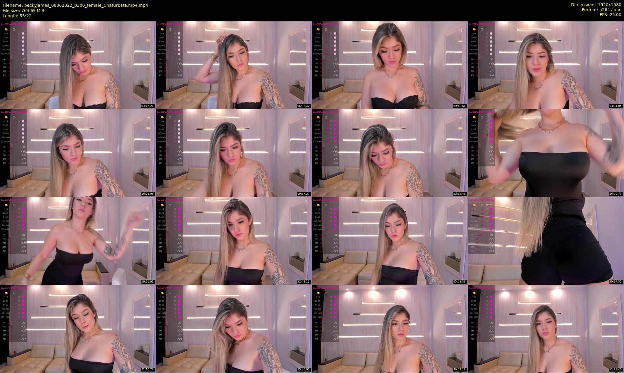 beckyjames — 56 minute Chaturbate female cam show recording, 1080p, Jun 8, 2022