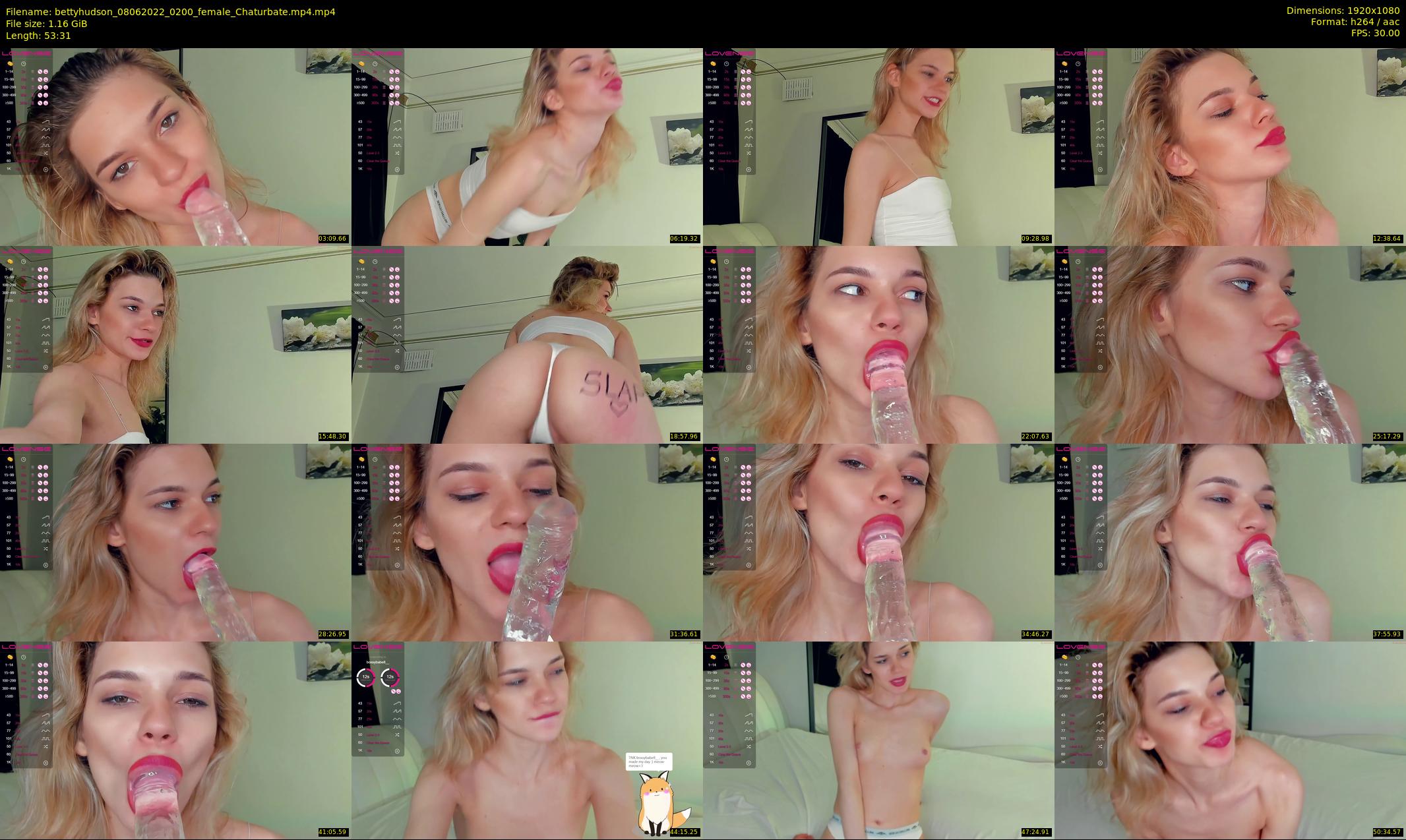 bettyhudson — 54 minute Chaturbate female cam show recording, 1080p, Jun 8, 2022