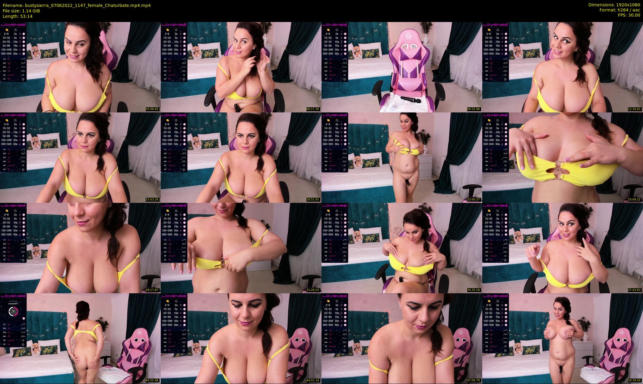 bustysierra — 54 minute Chaturbate female cam show recording, 1080p, Jun 7, 2022