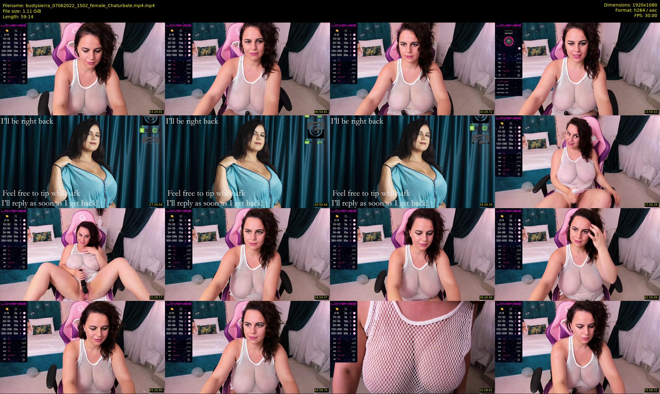 bustysierra — 60 minute Chaturbate female cam show recording, 1080p, Jun 7, 2022