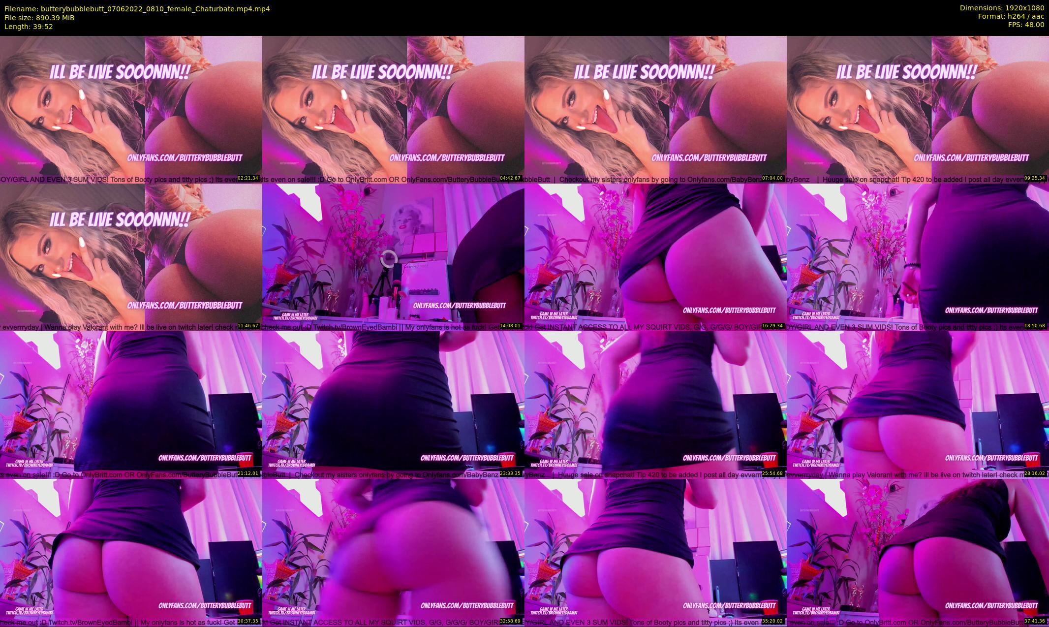 butterybubblebutt — 40 minute Chaturbate couple cam show recording, 1080p, Jun 7, 2022