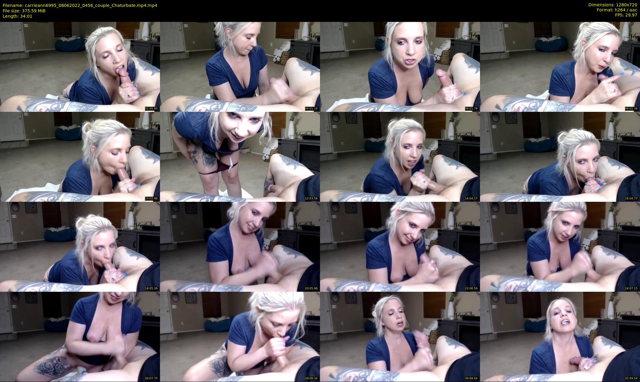 carrieann6995 — 35 minute Chaturbate couple cam show recording, 720p, Jun 8, 2022
