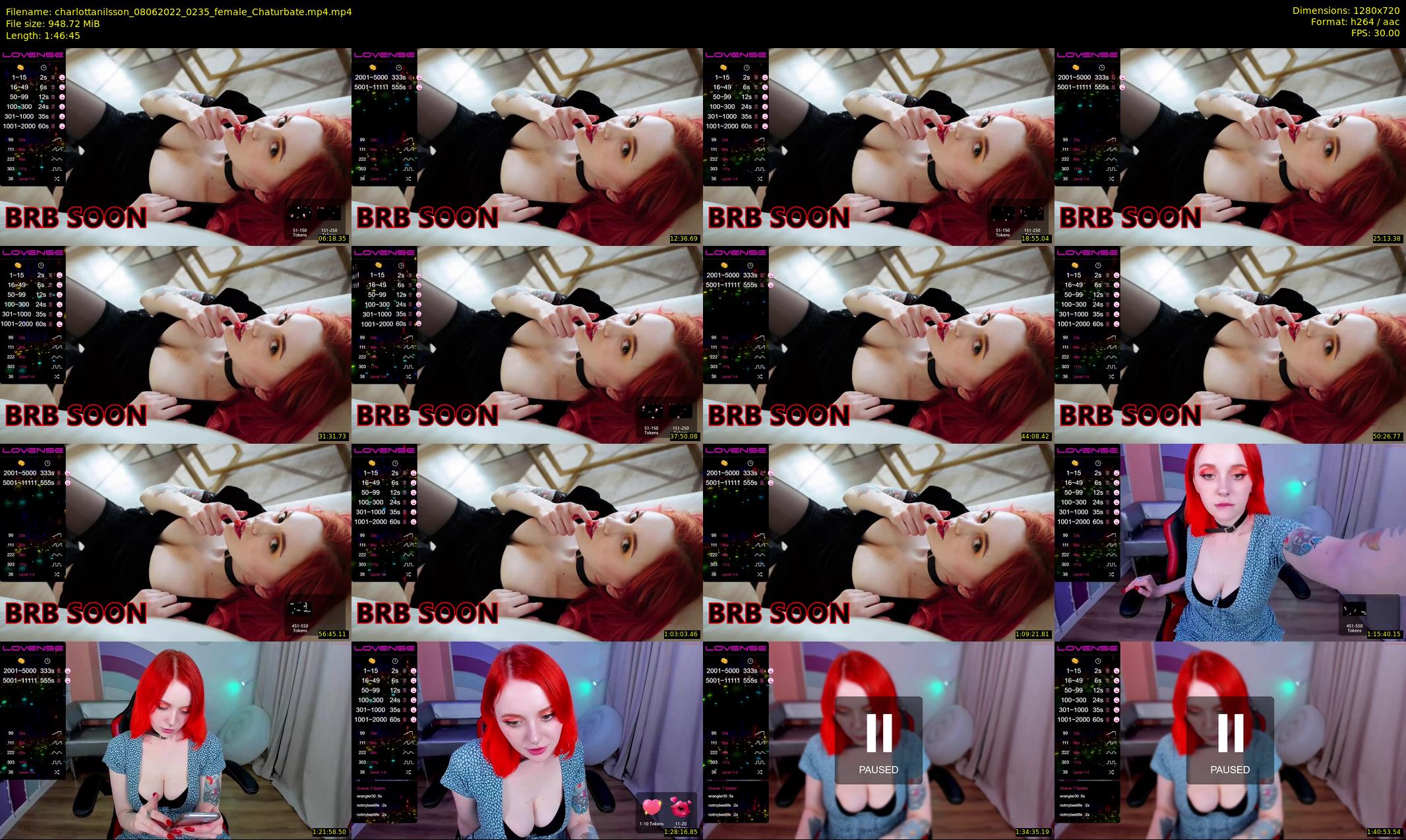charlottanilsson — 107 minute Chaturbate female cam show recording, 720p, Jun 8, 2022