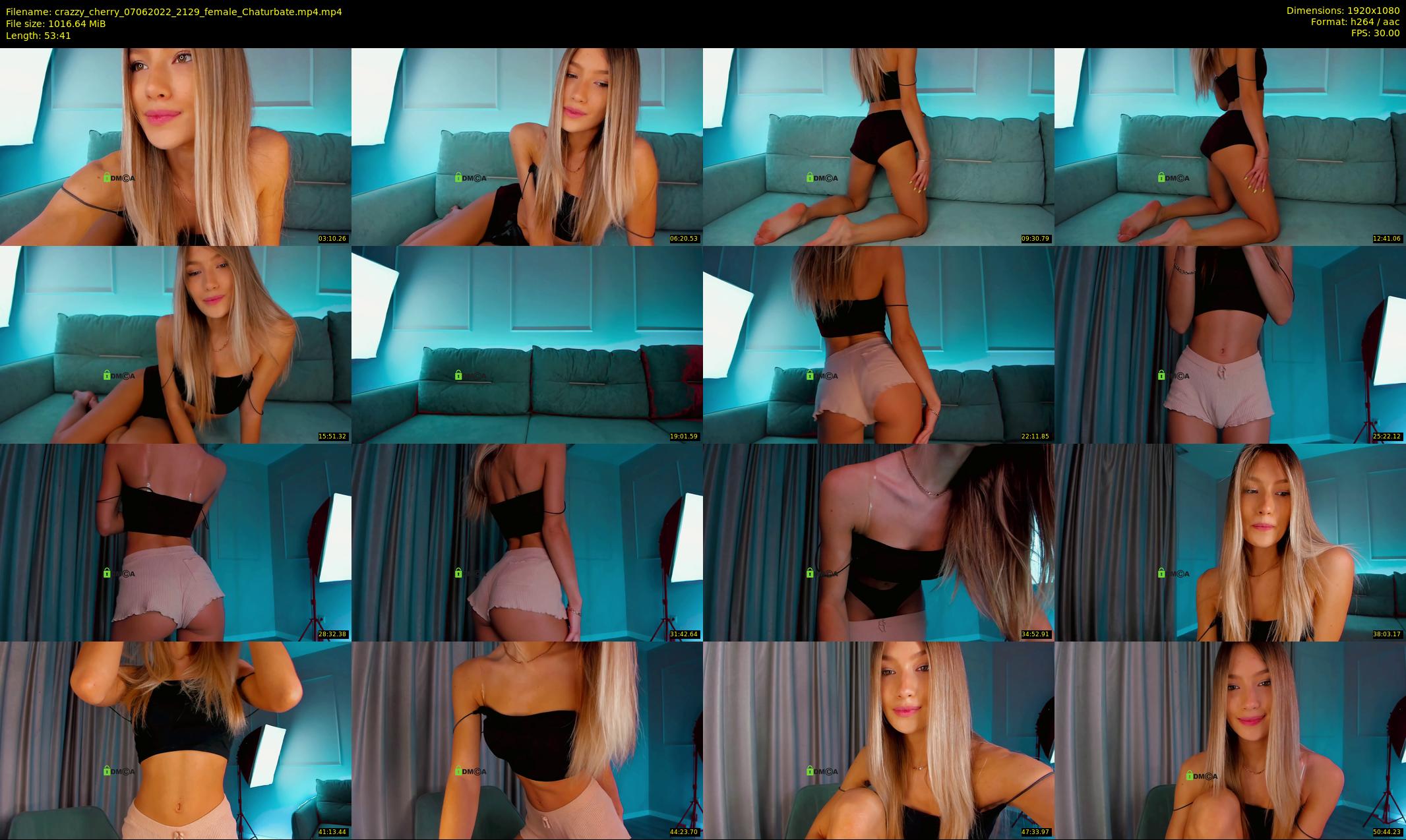 crazzy_cherry — 54 minute Chaturbate female cam show recording, 1080p, Jun 7, 2022