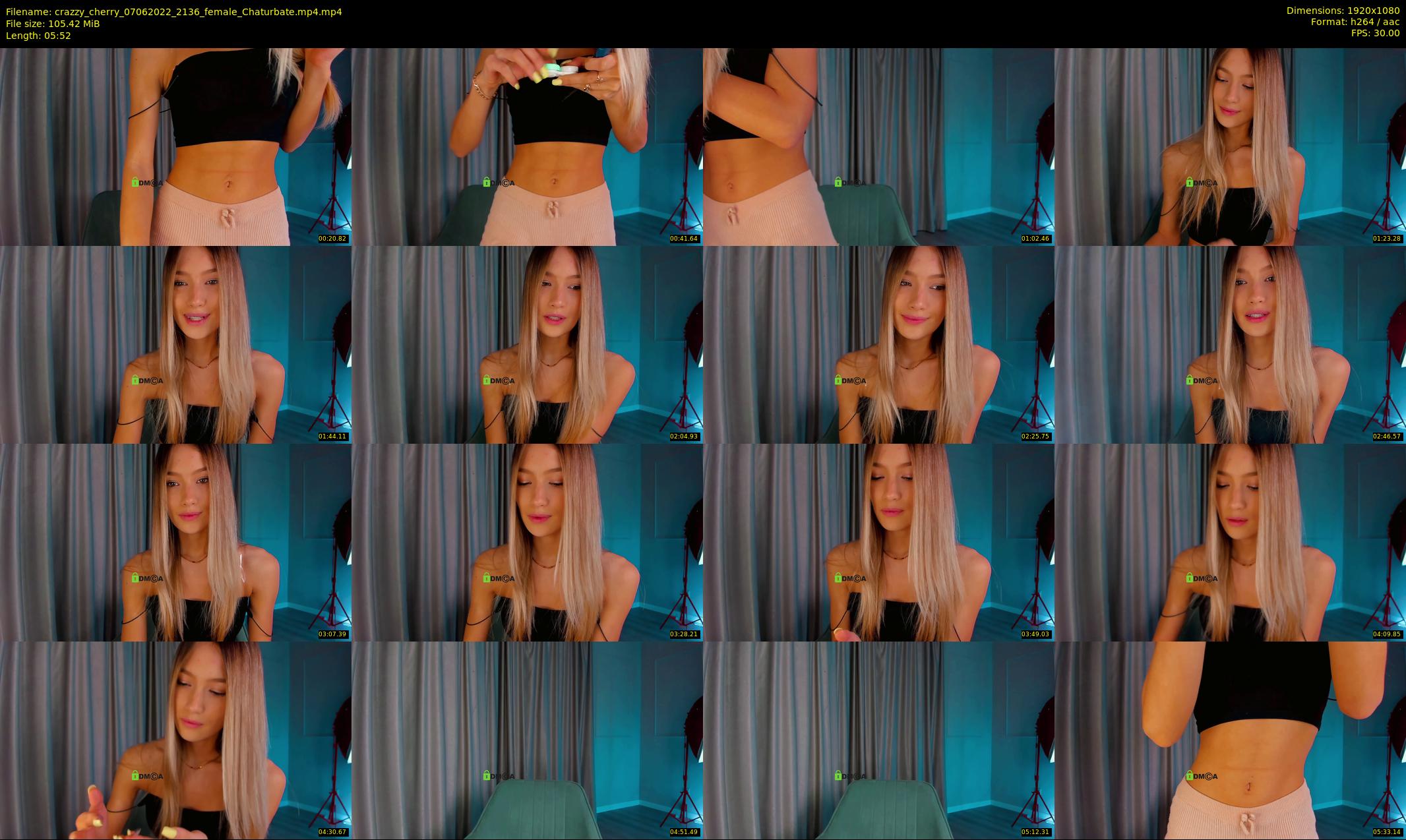 crazzy_cherry — 6 minute Chaturbate female cam show recording, 1080p, Jun 7, 2022